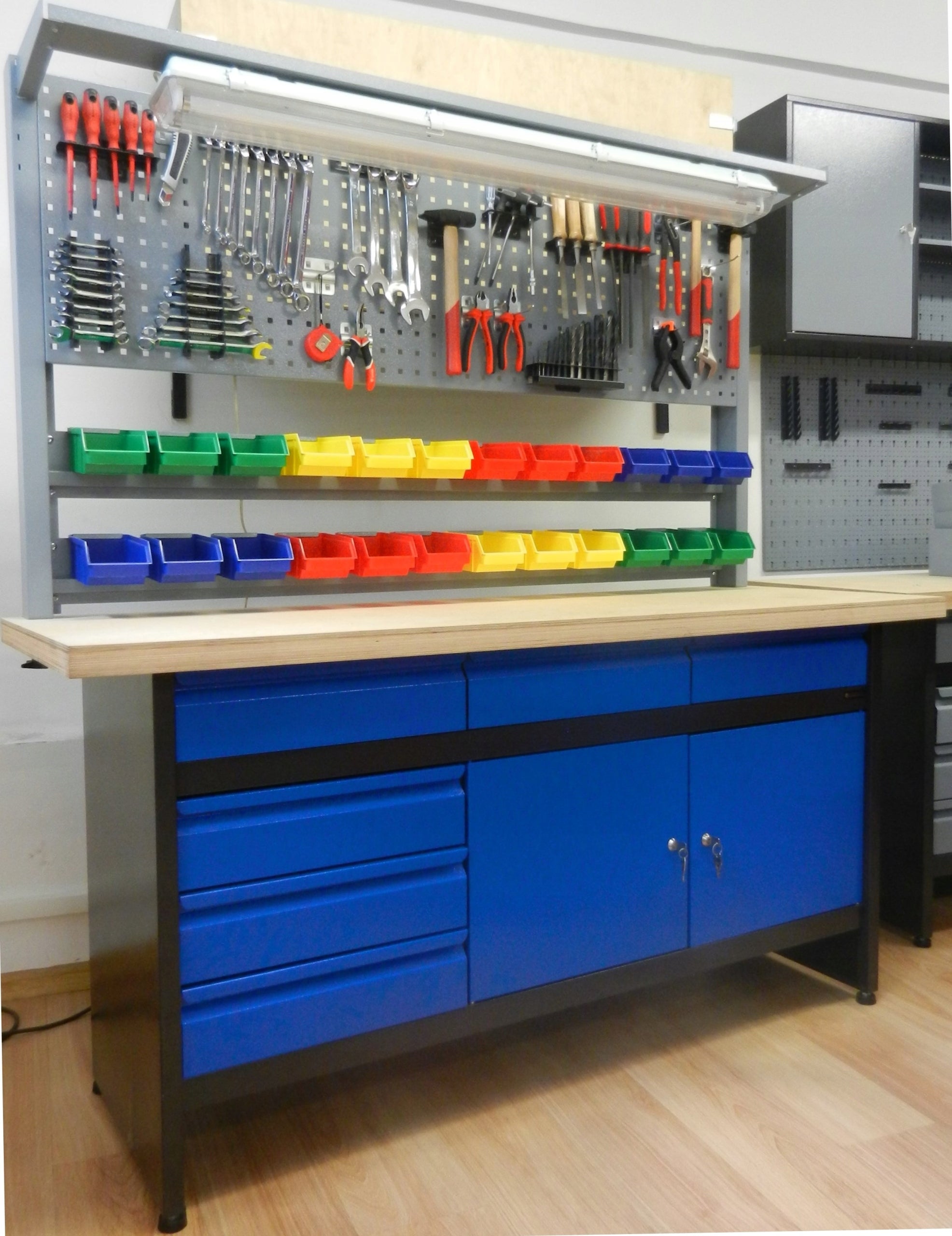 Workbench extension pendant work garage cabinet COLORS -variants Manufacturer code OLS 06/30 szary + GNS 32