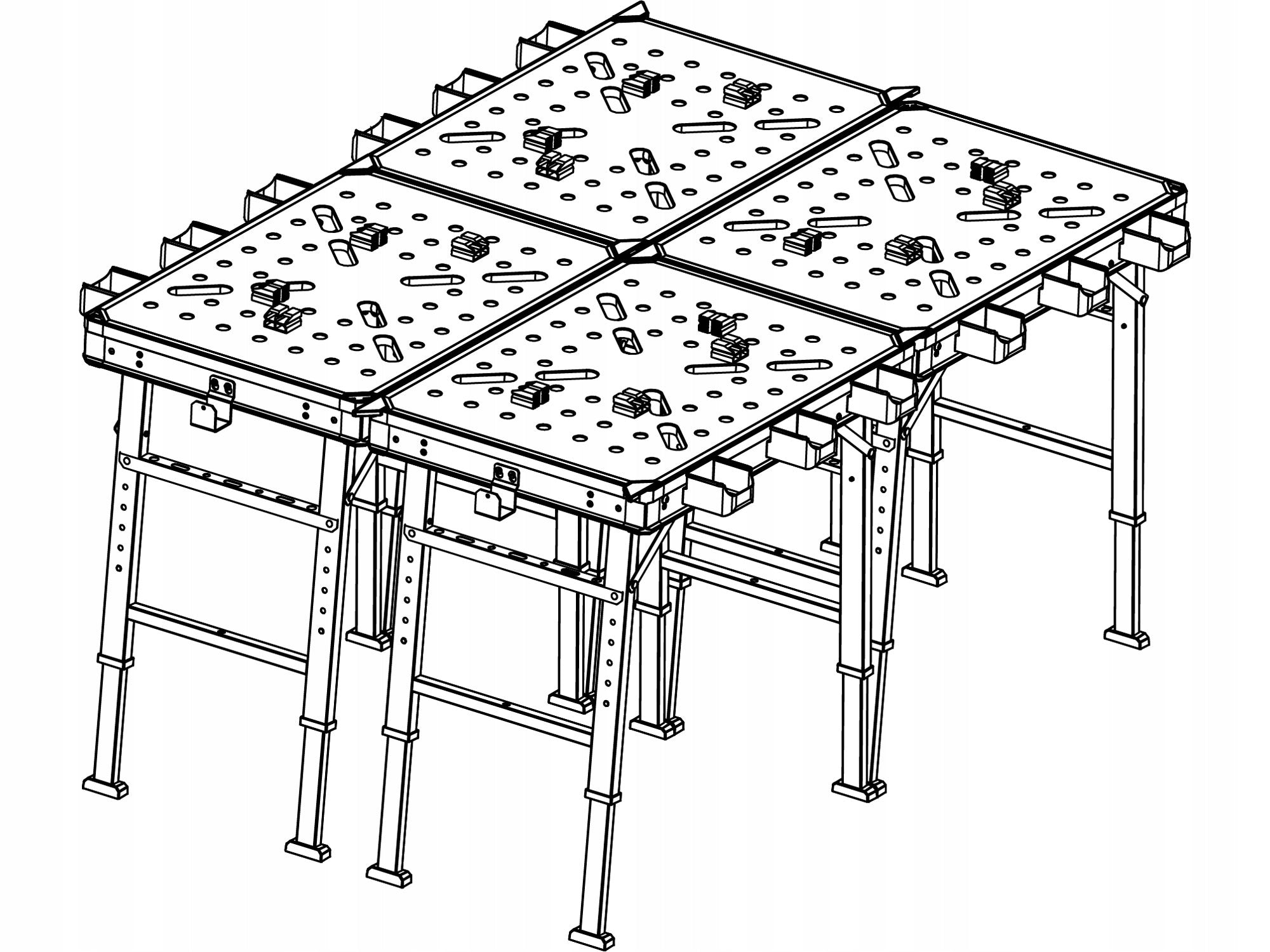Workbench folding carpentry with height adjustment stable Product width 85 cm