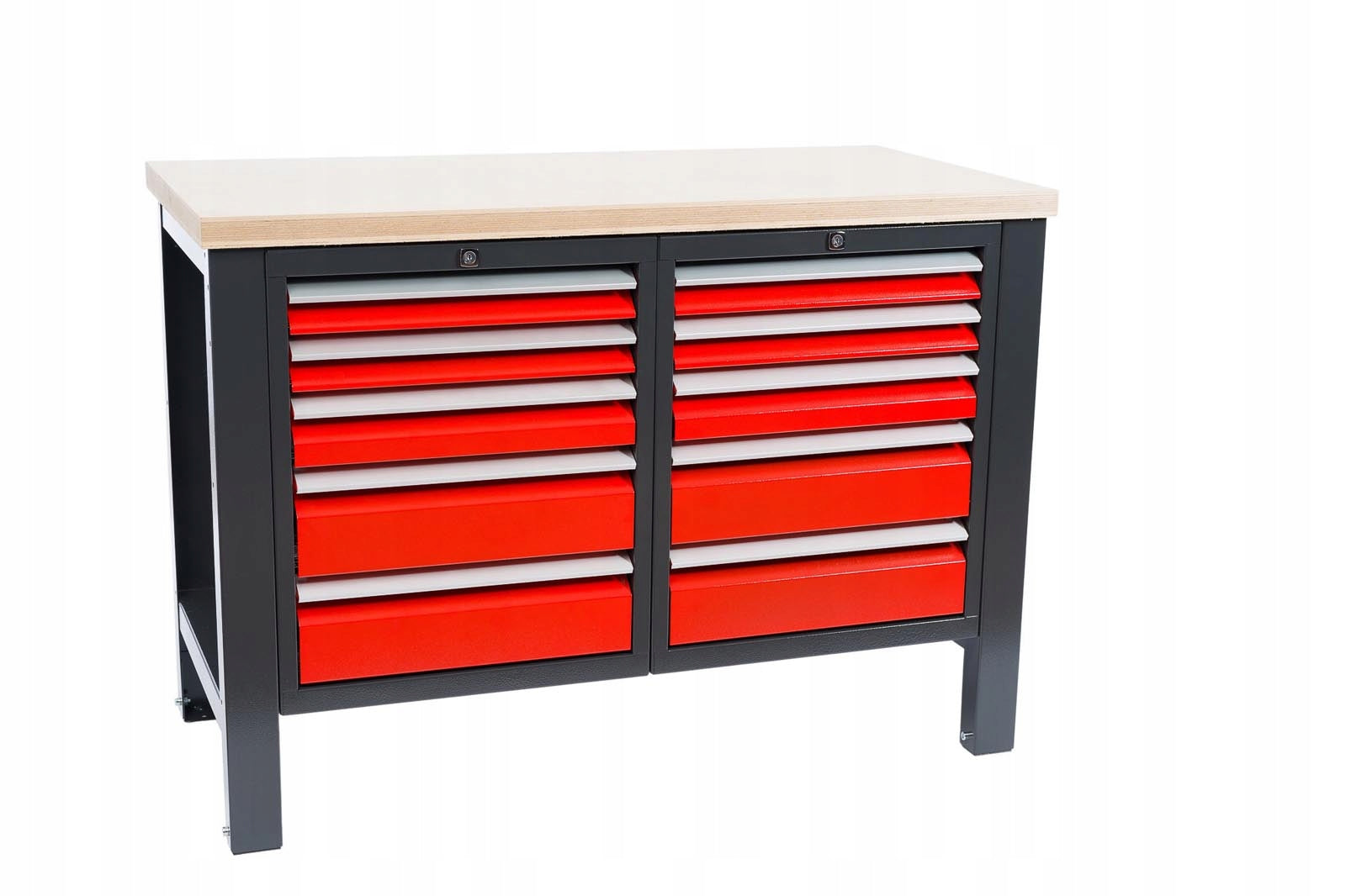 Workbench for a garage, locksmith tools, drawers, COLORS, working