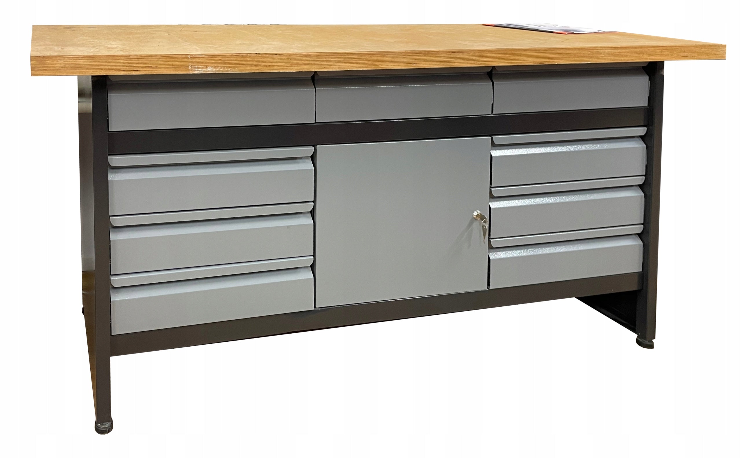 Workbench, large 170 cm, 9 sulfads, solid metal, Polish PRODUCT Product weight with unit packaging 90 kg