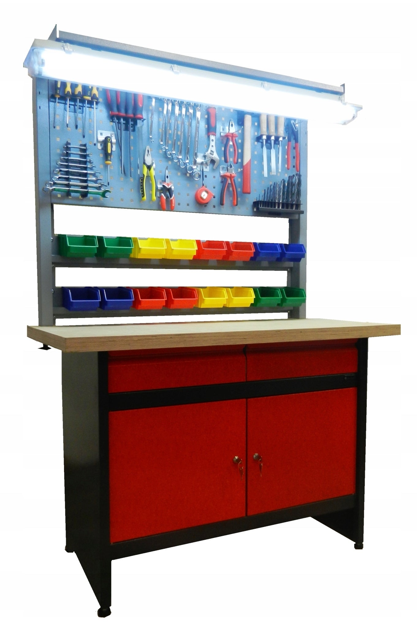 Workbench, tool cabinet, 120 cm, top 3 cm, Polish PRODUCT Product weight with unit packaging 50 kg