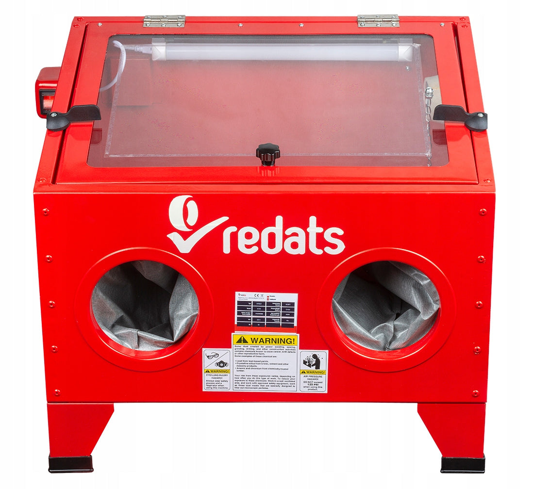 Workshop Chamber Cabin Sandblaster 90L 4 Nozzles REDATS SB-90 Capacity 90 l