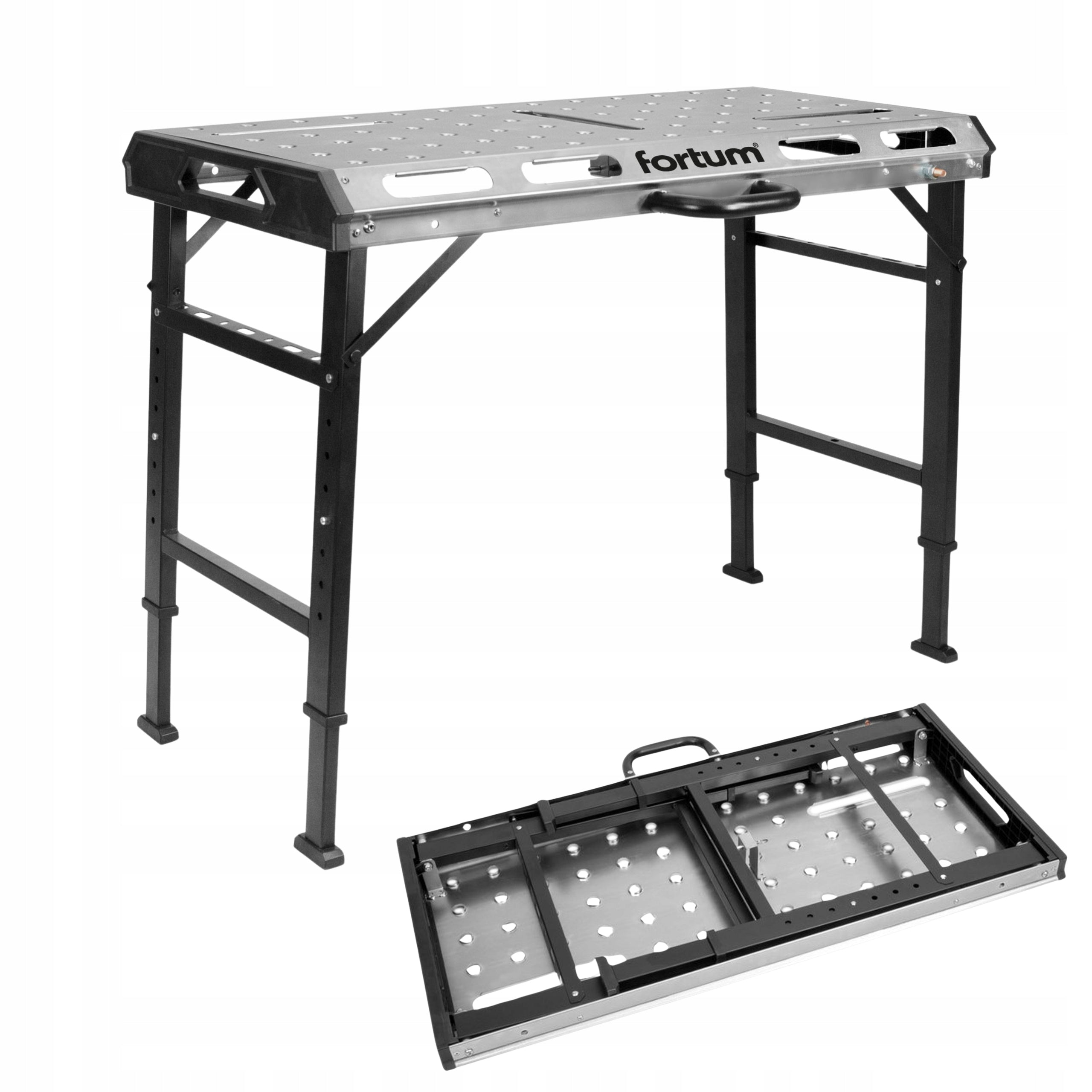Workshop Welding Table Portable Folding Metal Adjustable 450kg