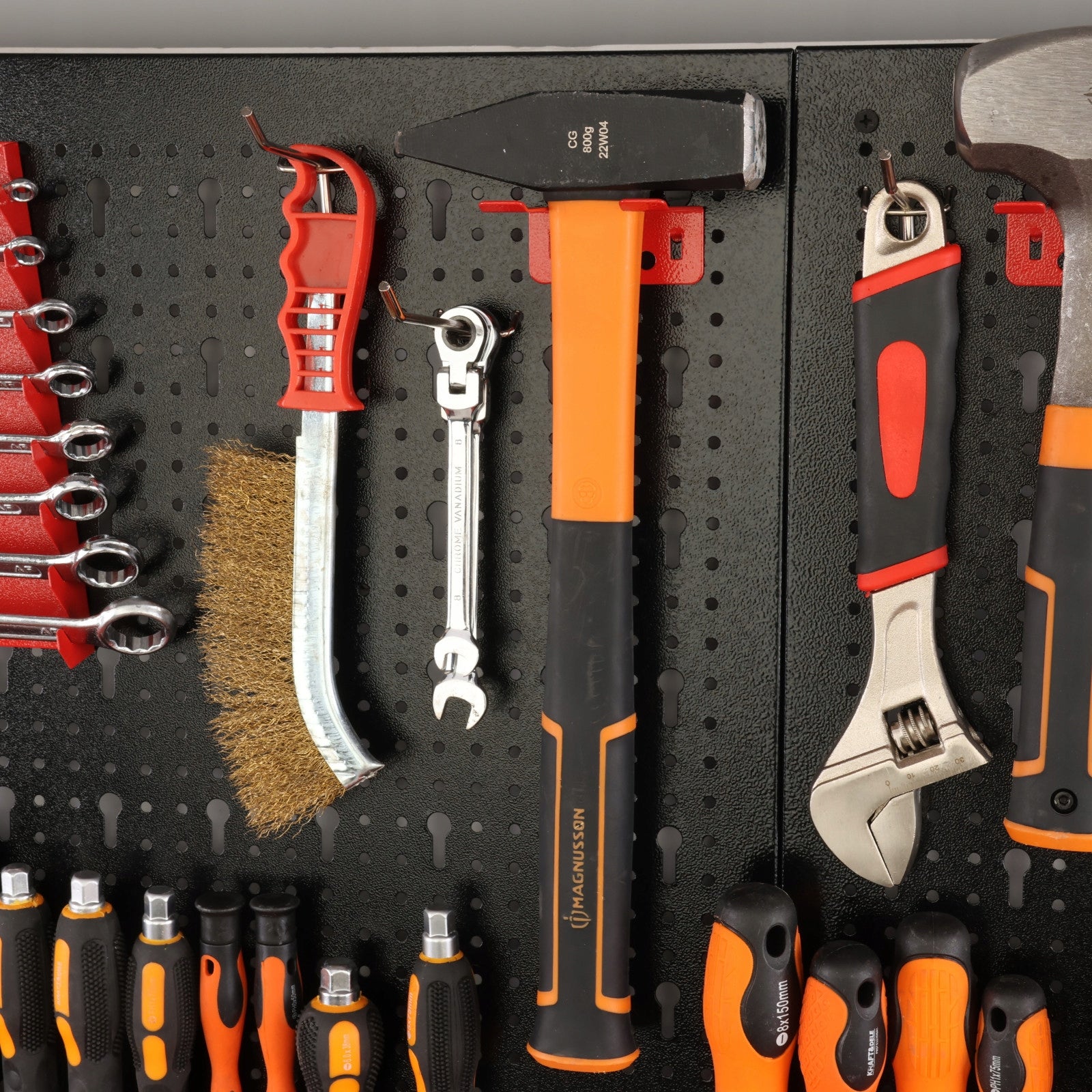 Workshop board botle 80x60 cm metal + set of 22 handles and shelves steel EAN (GTIN) 5904865742882