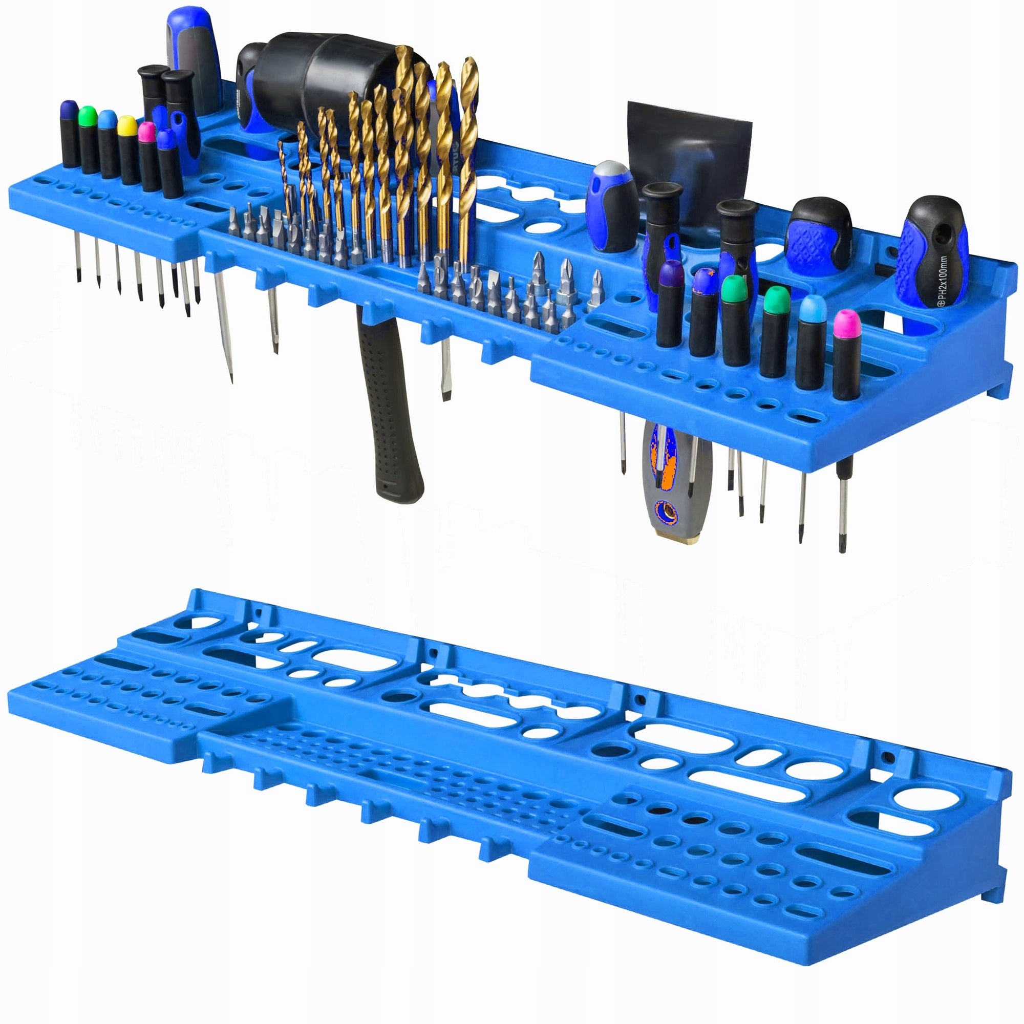 Workshop board tool 173,3x78cm 52 cuvettes Product height 78 cm
