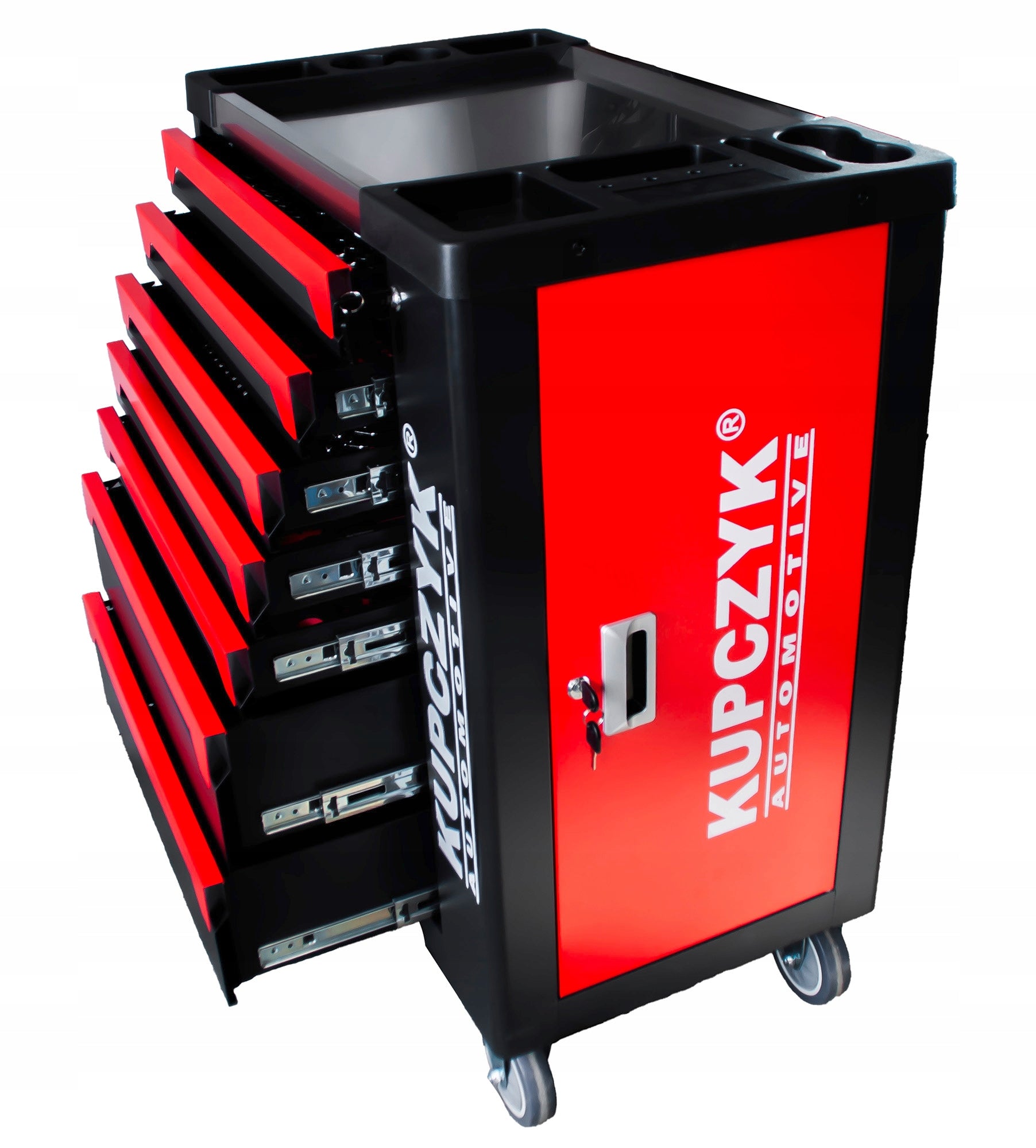 Workshop cabinet tool trolley metal worktop 420el Kupczyk Product height 96.5 cm