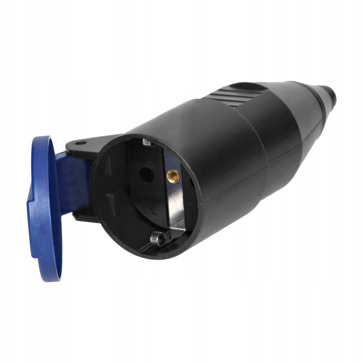 Workshop socket with flap, 2P+Z Schuko, black Orno OR-AE-13257(GS) Brand Orno