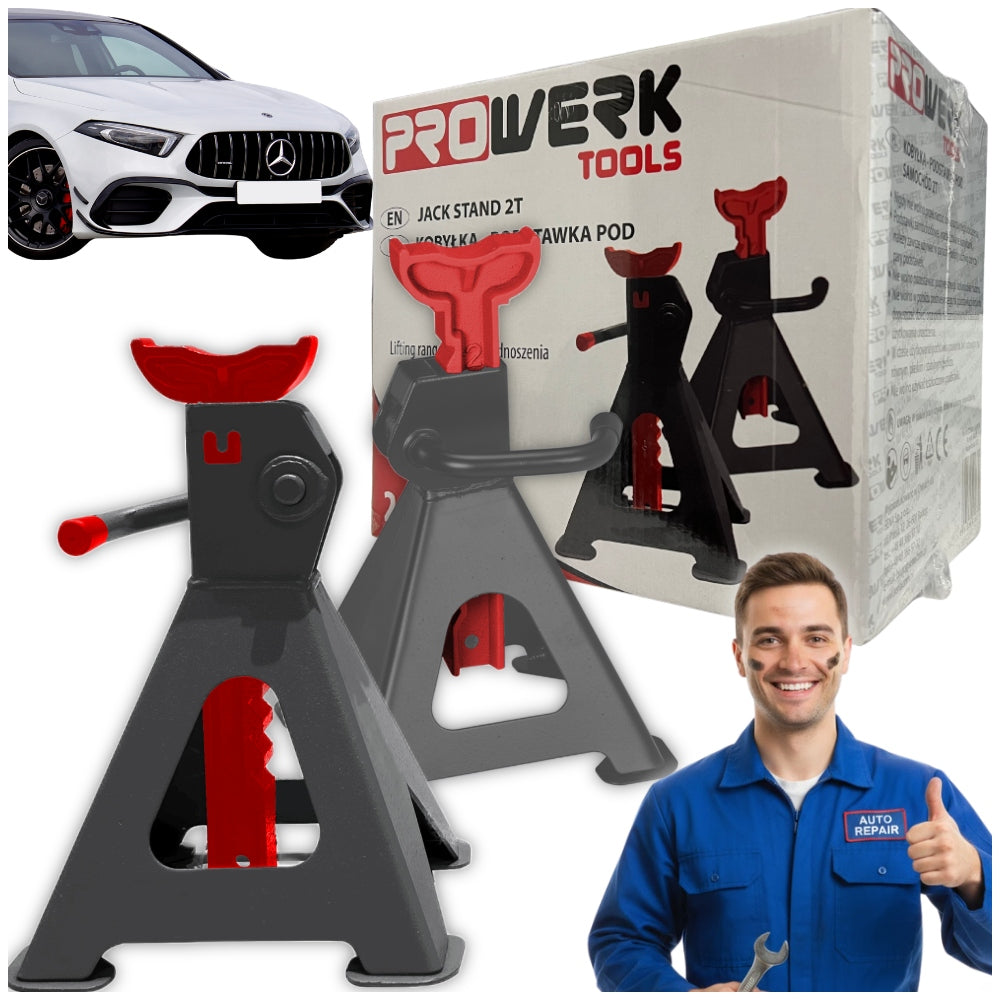 Workshop stands Car cradles 2T 256-411mm with lock 2pcs