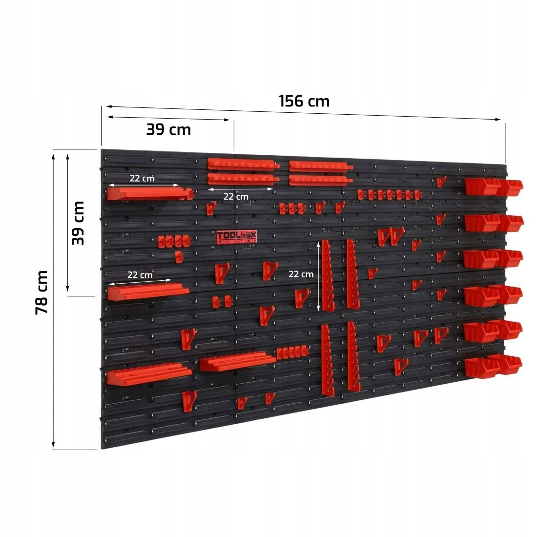 Workshop tool board 160x80 wall for tools Toolbox System Manufacturer code TS.W.160.080.M_px