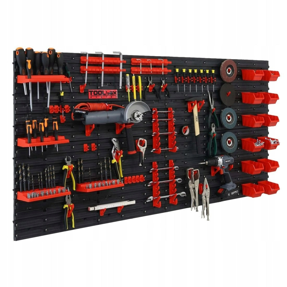 Workshop tool board 160x80 wall for tools Toolbox System