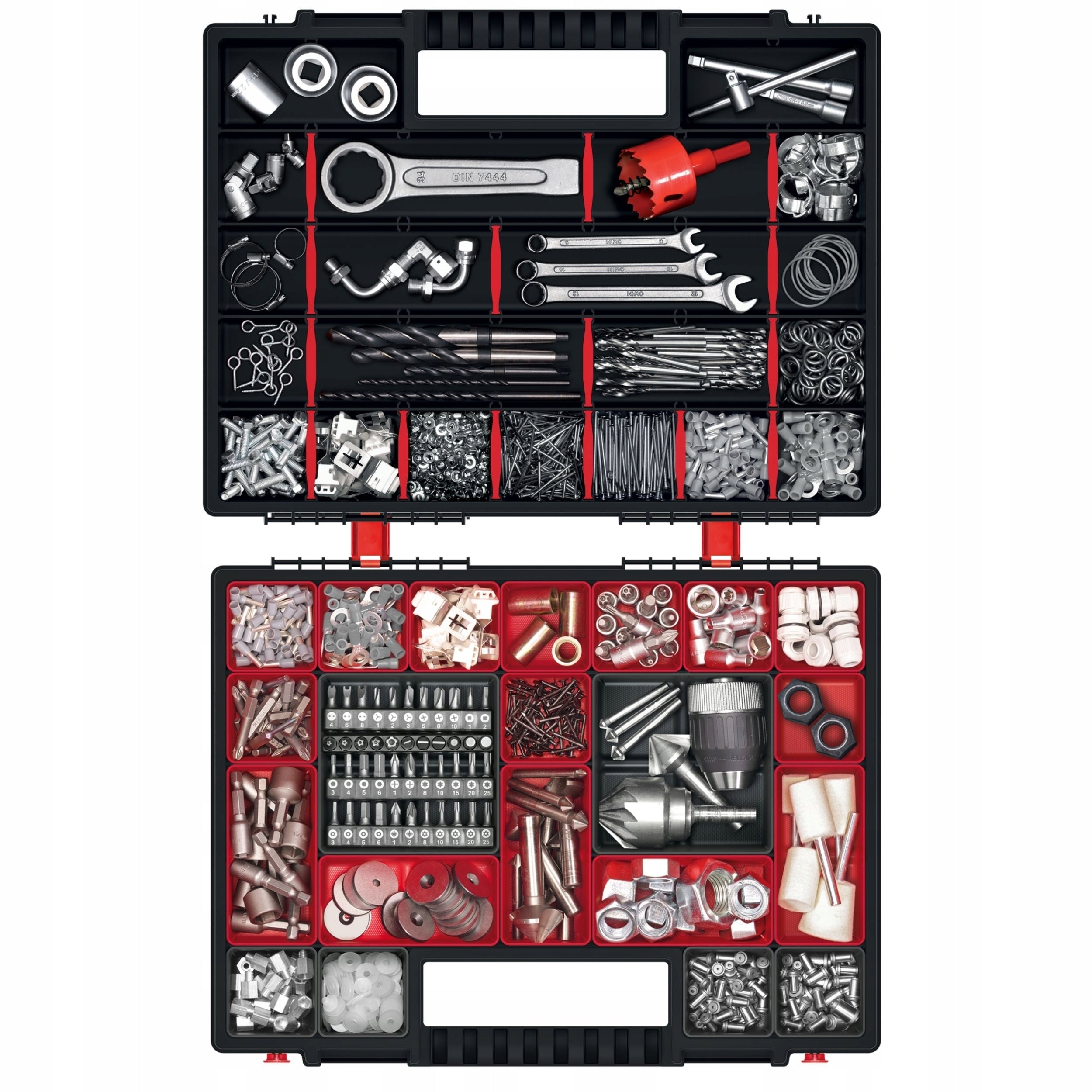 Workshop tool organizer NORD16DUO Suitcase for screws Accessories included no