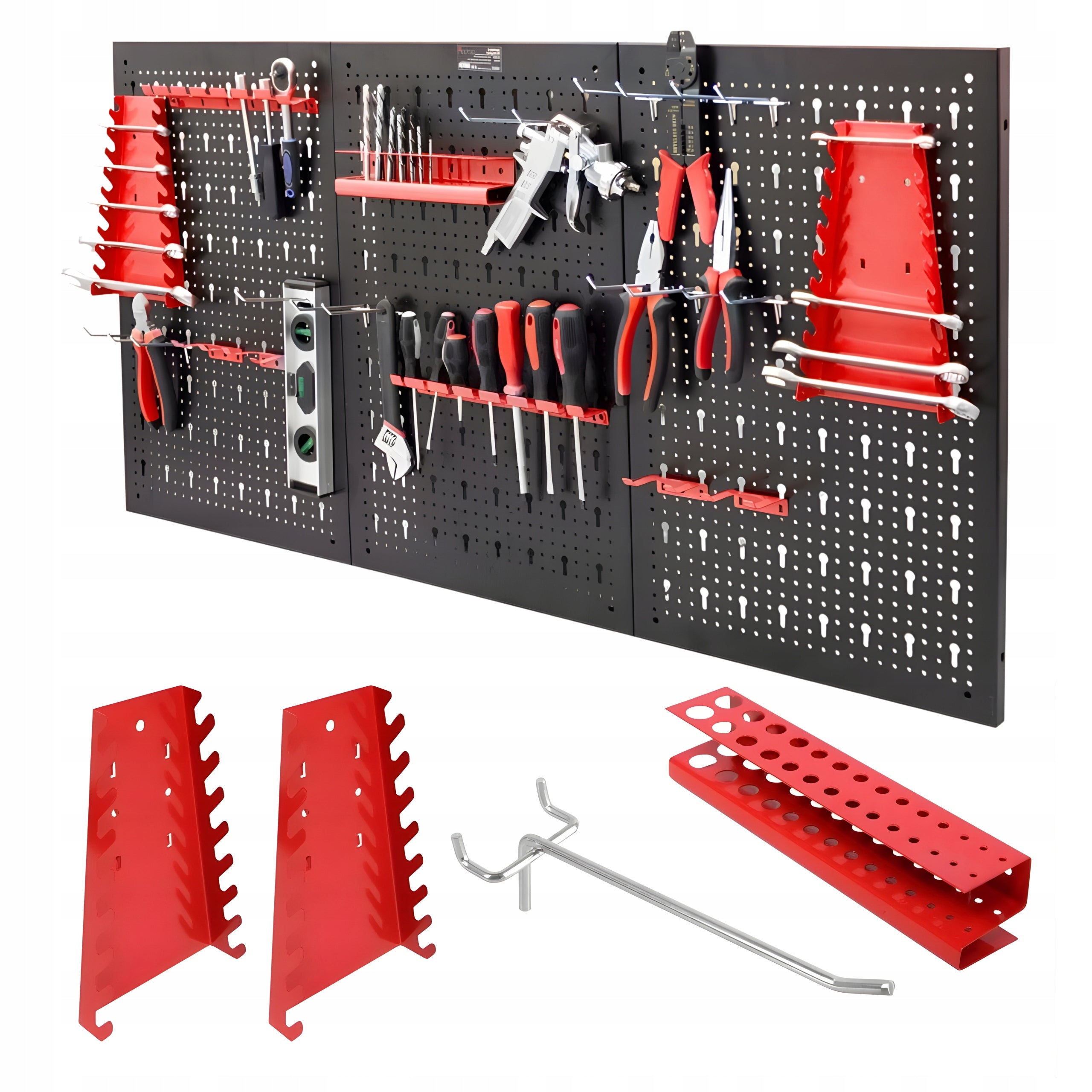 Workshop tool wall 120x60 cm with steel handles for garage