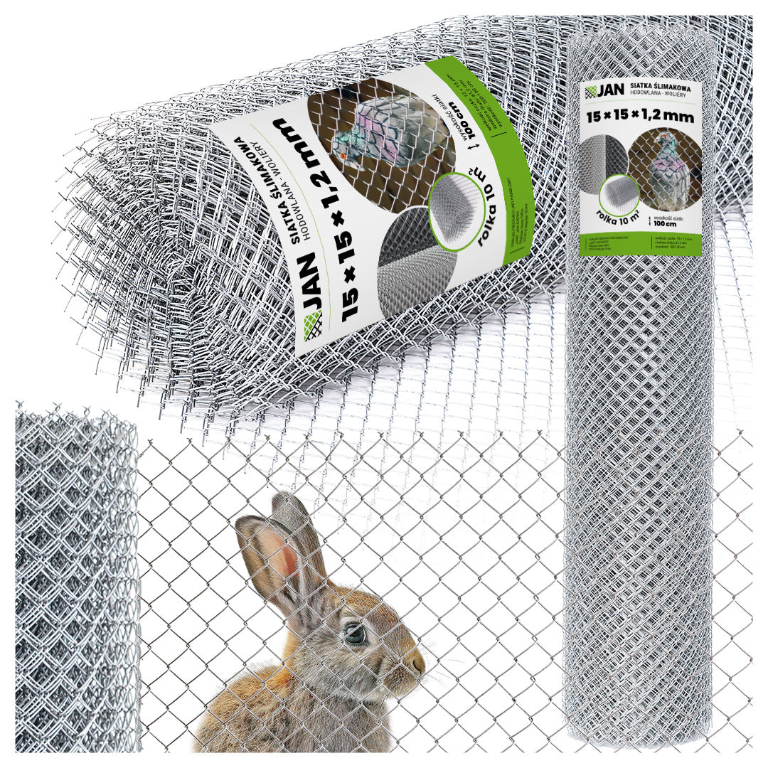 Worm NET BREEDING Fence AVIARY 15x15x1,2mm GALVANIZED 10m2
