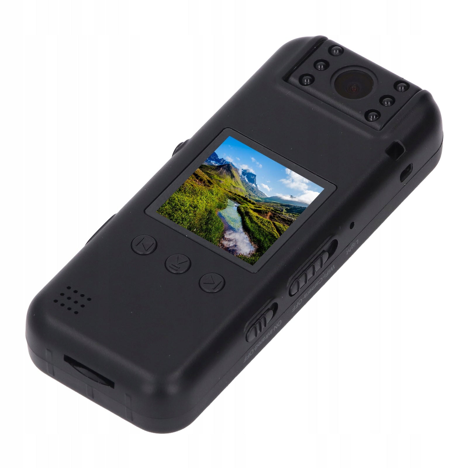 Worn camera, 1,3 inch color screen, small handy camera in