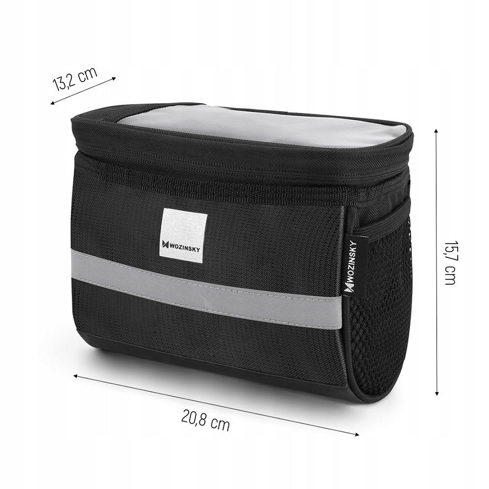 Wozinsky WBB12BK Bike Handlebar Bag with Phone Case 2 L Black Capacity 2 l
