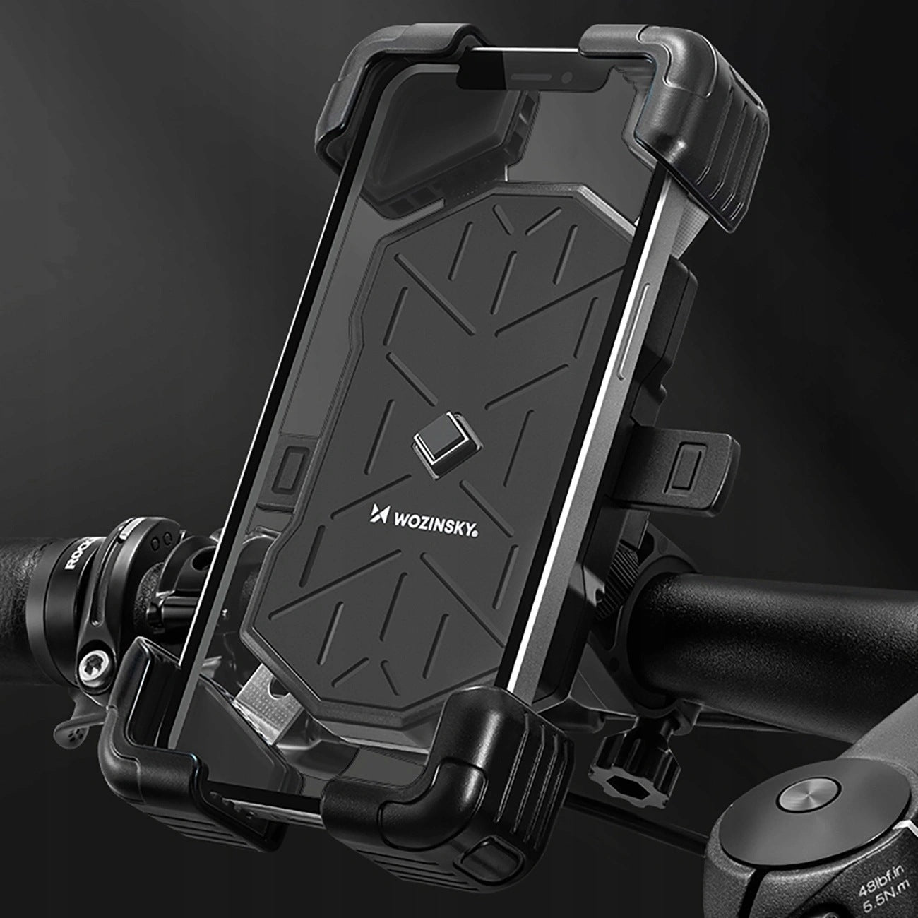 Wozinsky WUD-01B Handlebar Bike Phone Holder - Black Product weight with unit packaging 0.15 kg
