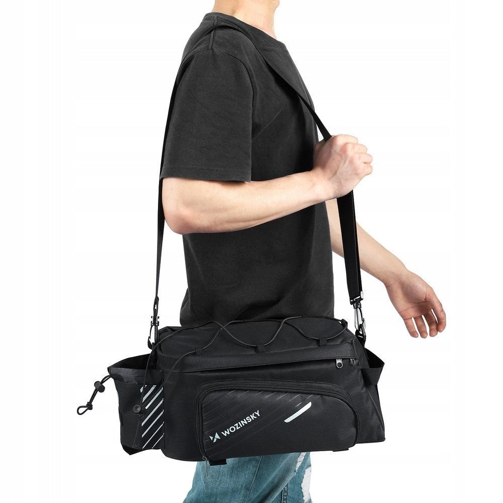 Wozinsky bicycle bag for trunk with shoulder strap 9lblack Capacity 9 l