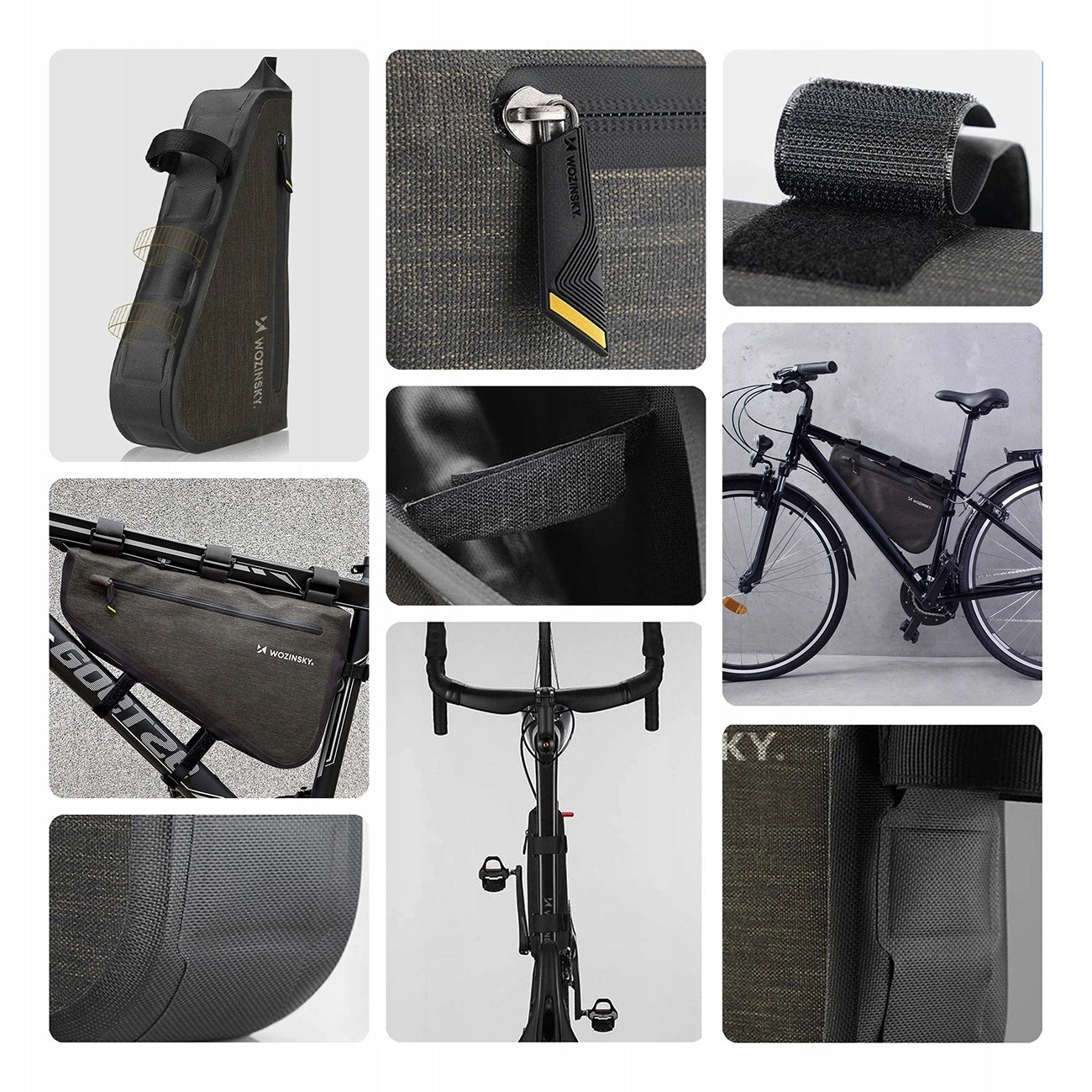 Wozinsky bicycle frame bag 3.5 l grey (WBB15BK) Brand Wozinsky