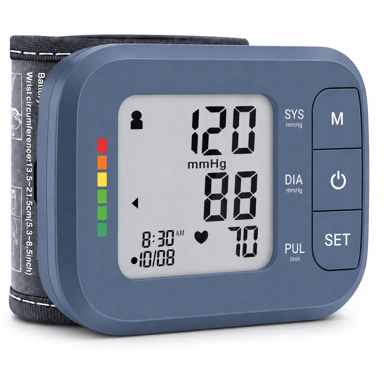 Wrist blood pressure monitor DBP-2253 automatic heart rate monitor large LCD screen Medical device no