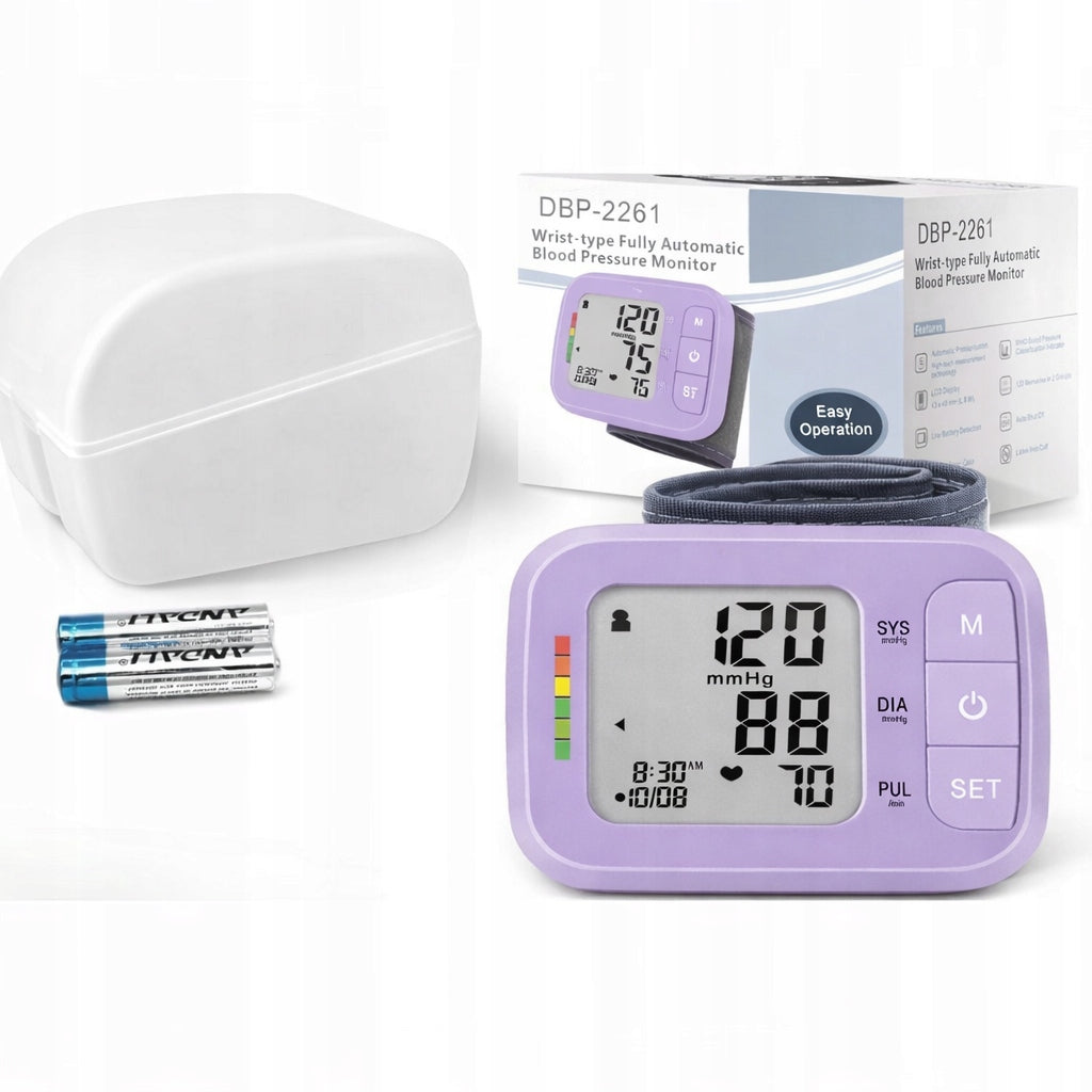 Wrist blood pressure monitor DBP-2261 automatic heart rate monitor large LCD screen Medical device no
