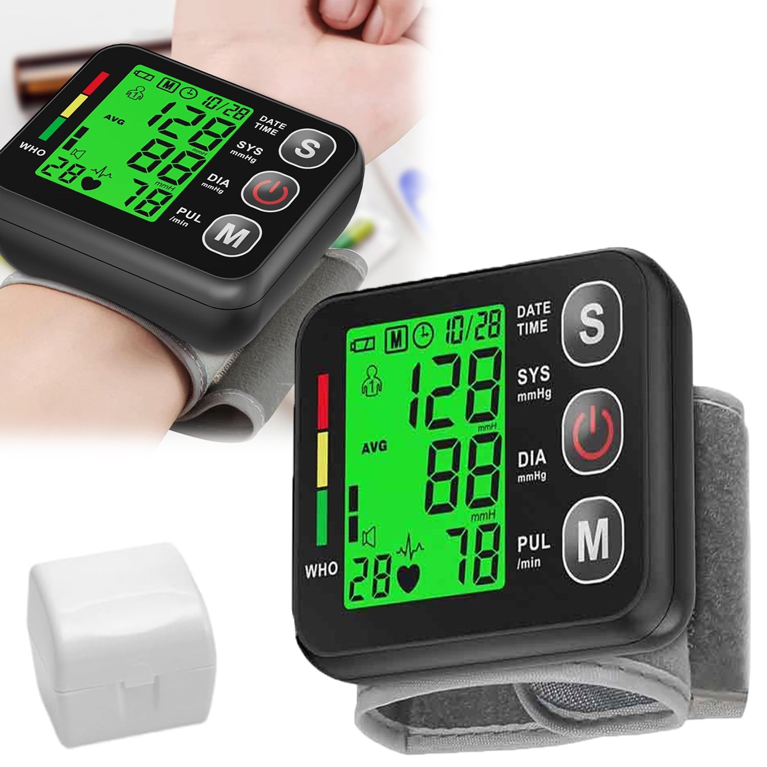 Wrist blood pressure monitor with voice measurement for the elderly