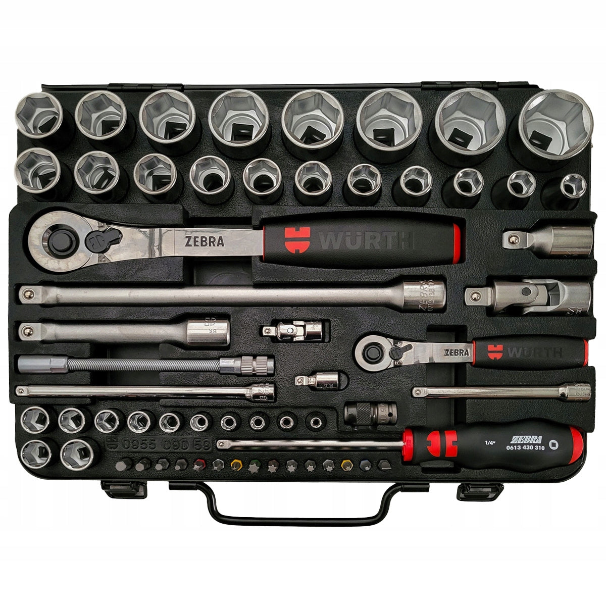 Wurth socket wrench set 1/4 + 1/2 inch 59 el. Manufacturer code 096509059