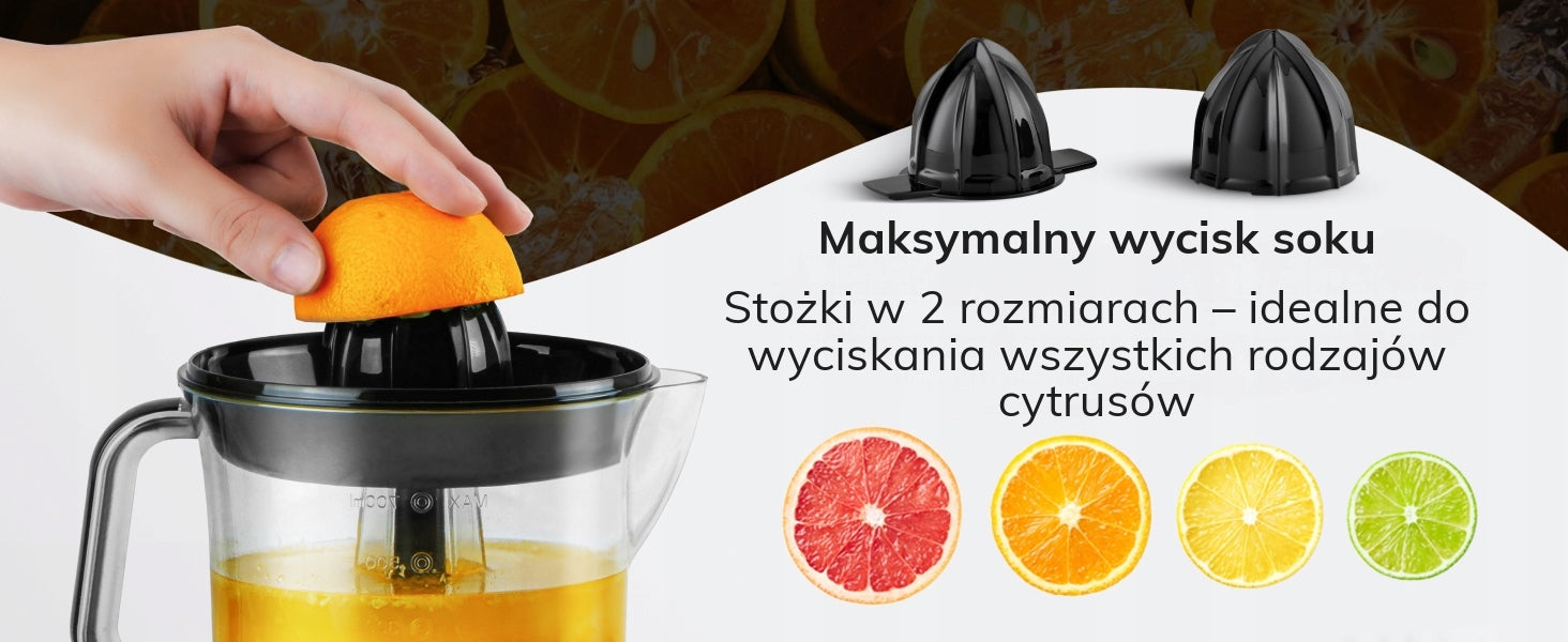 Wyciskarka Cytrusów Elektryczna LEBENLANG 2 Kierunki Wysoka Wydajność Functions bidirectional cone rotation