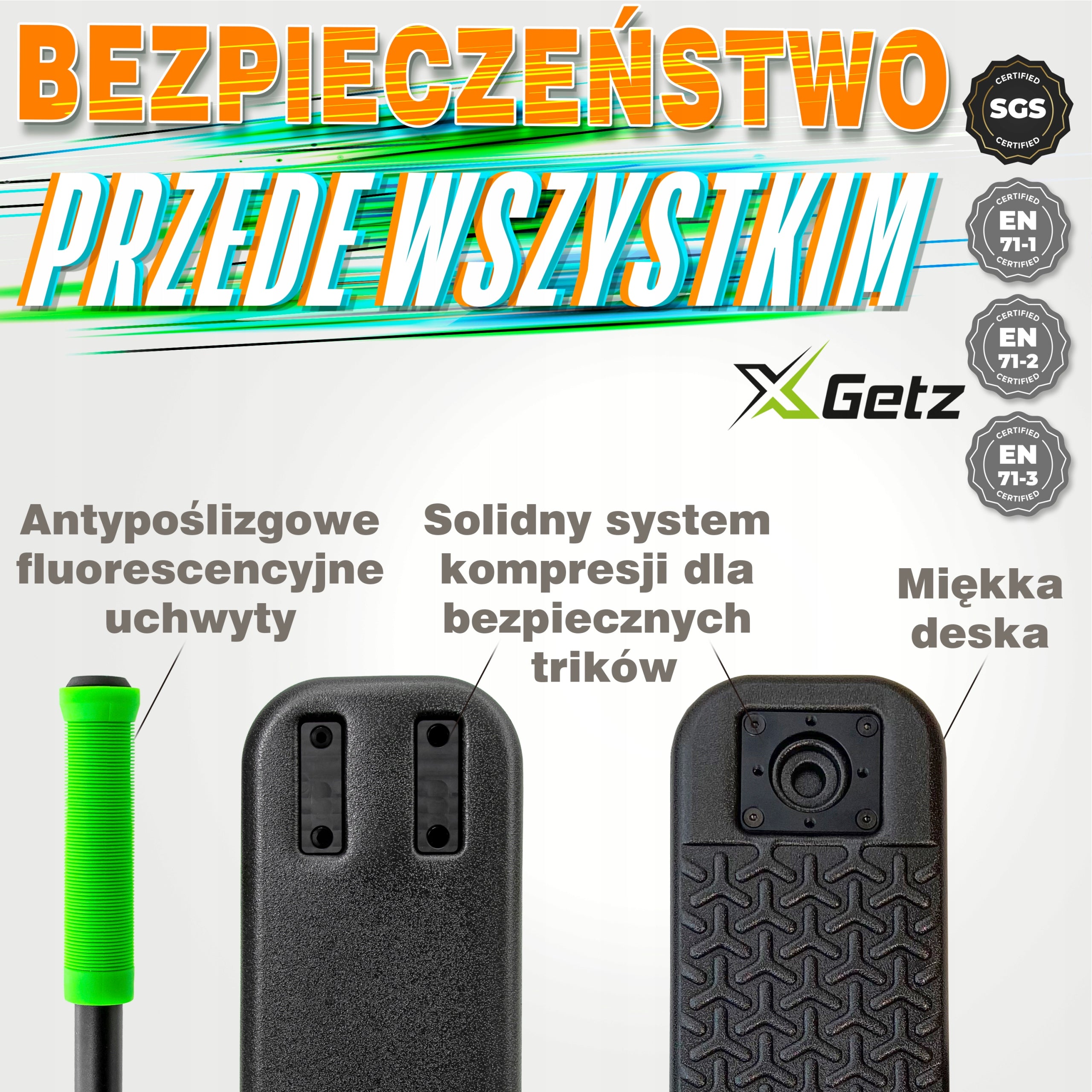 X-GETZ PRO Trampoline scooter for tricks – adjustable handlebar Brand X-GETZ