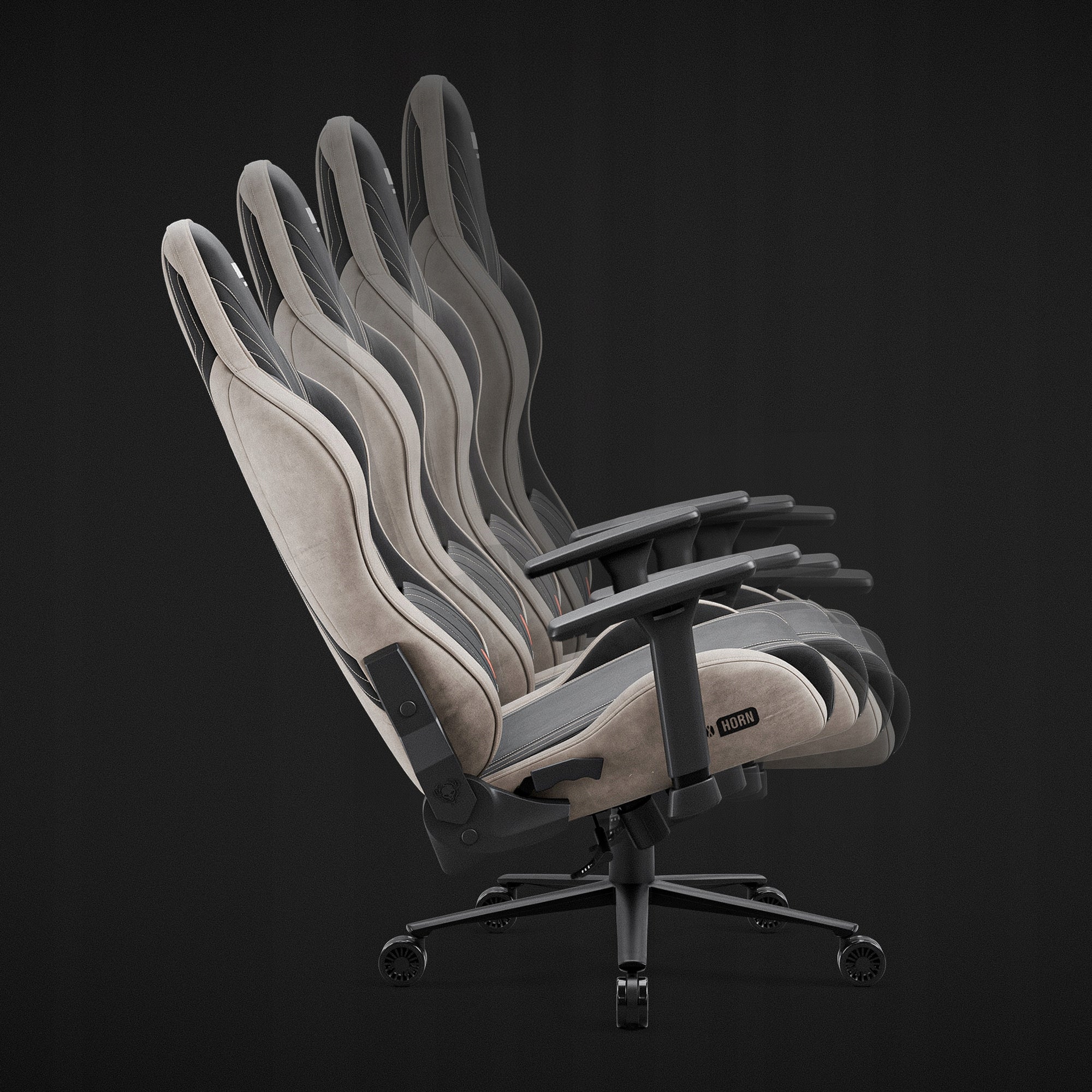 X-Horn 2.0 Normal Size Gaming Chair, DIABLO Camel Black-Grey Brand Diablo Chairs