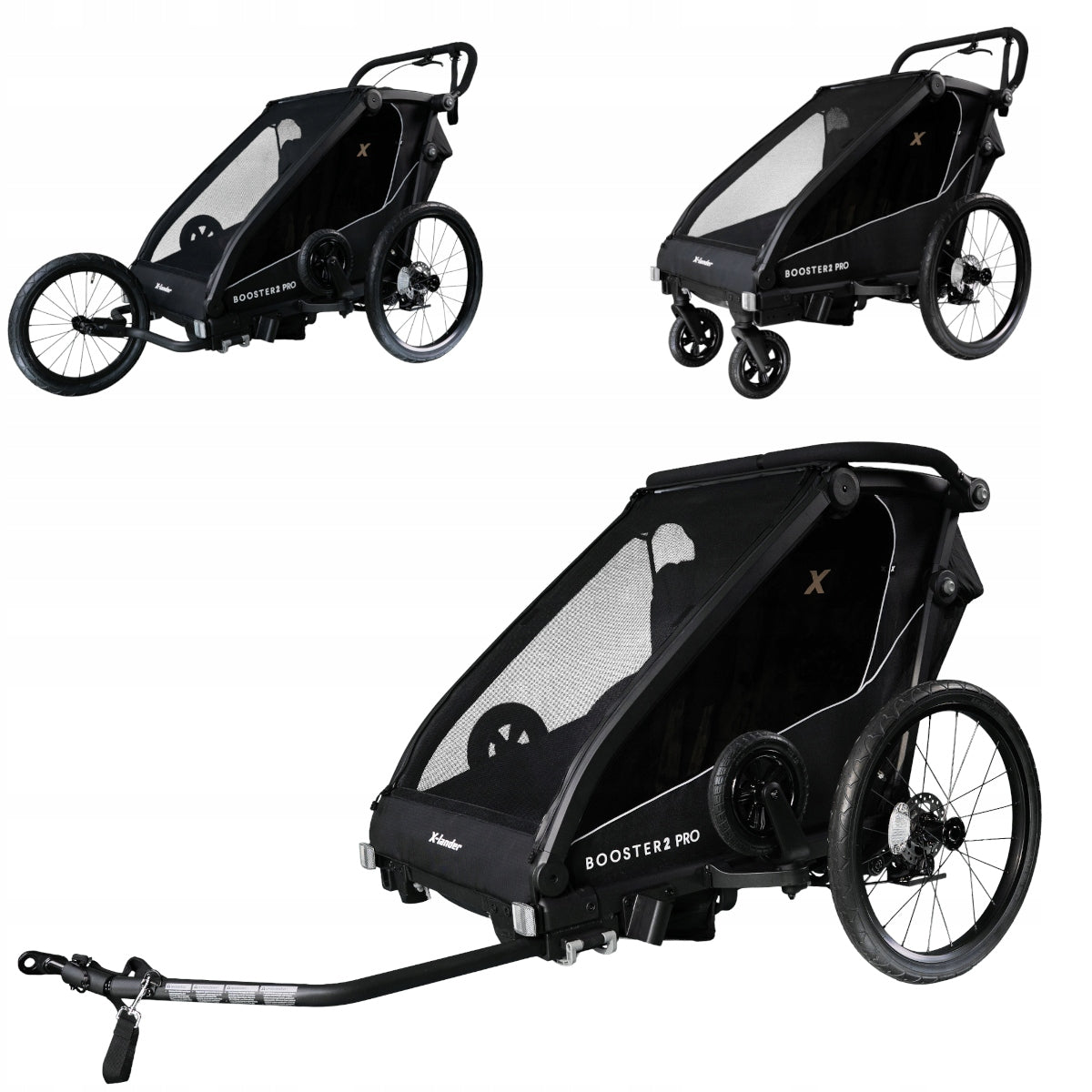 X-Lander Booster 2 PRO double multi-functional 3in1 bicycle trailer Packaging status original