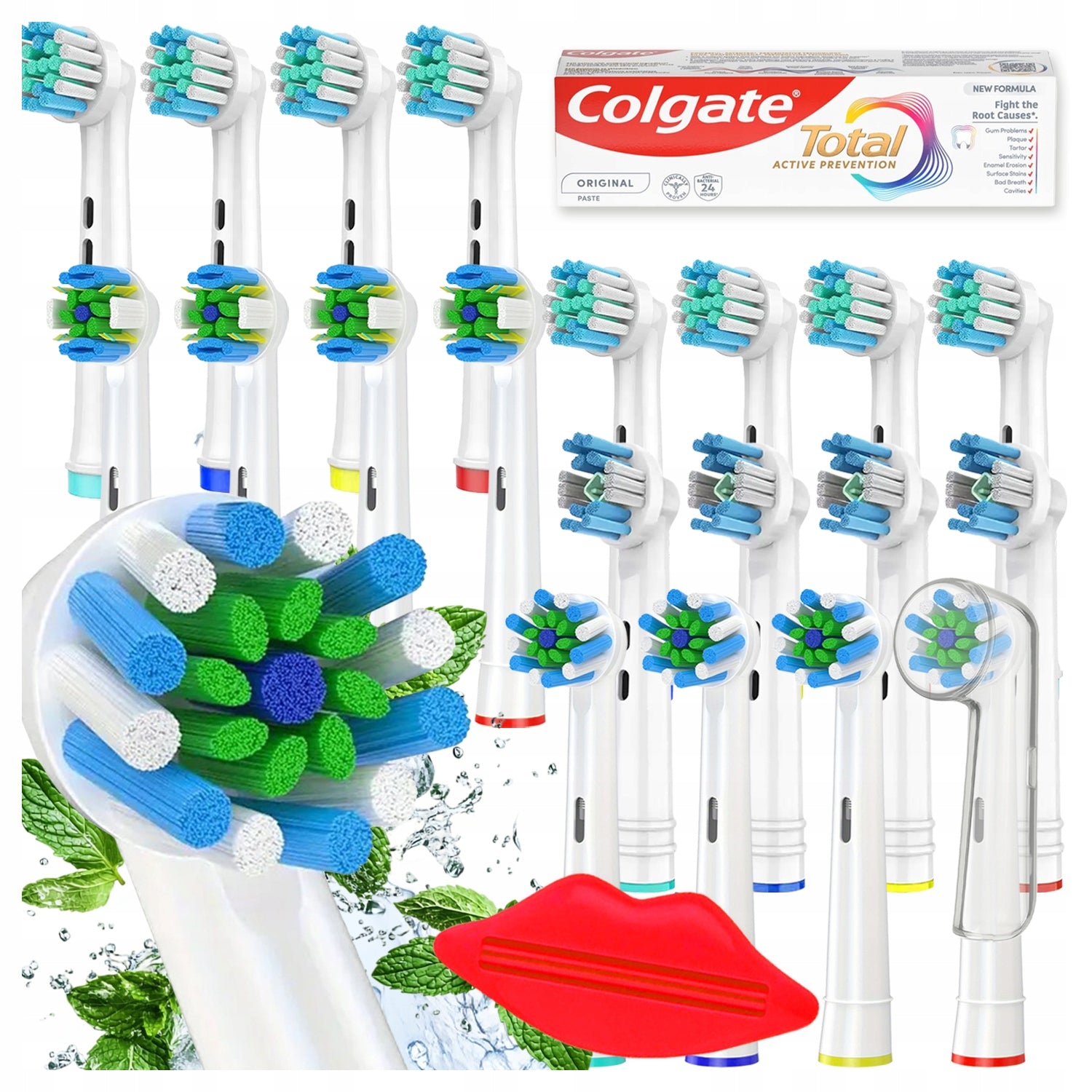 X20 TIPS FOR ELECTRIC TOOTHBRUSH ORAL-B BRAUN 20 PCS. + FREEBIE