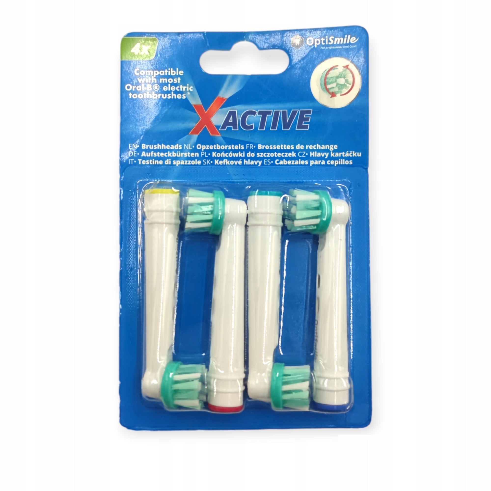 XACTIVE electric toothbrush tips fit Oral-B 4 pieces