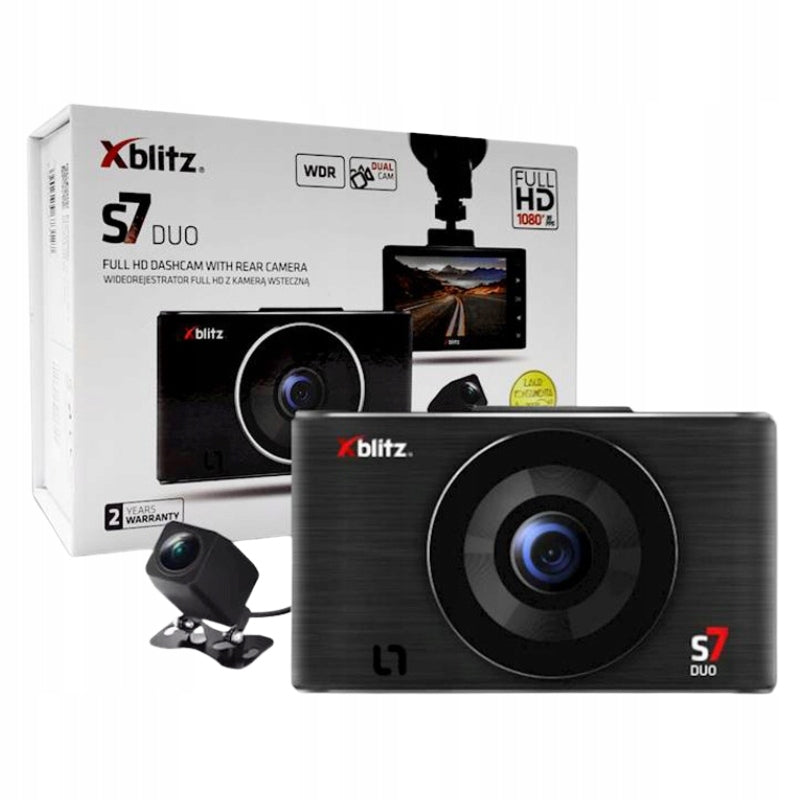 XBLITZ S7 DUO FULL HD VIDEO RECORDER CAMERA WITH G-SENSOR REARVIEW CAMERA
