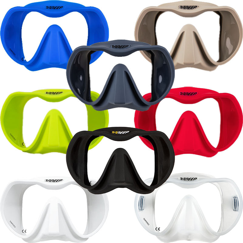 XDeep Frameless Radical Diving Mask, Size: L, Sand Color Brand XDeep