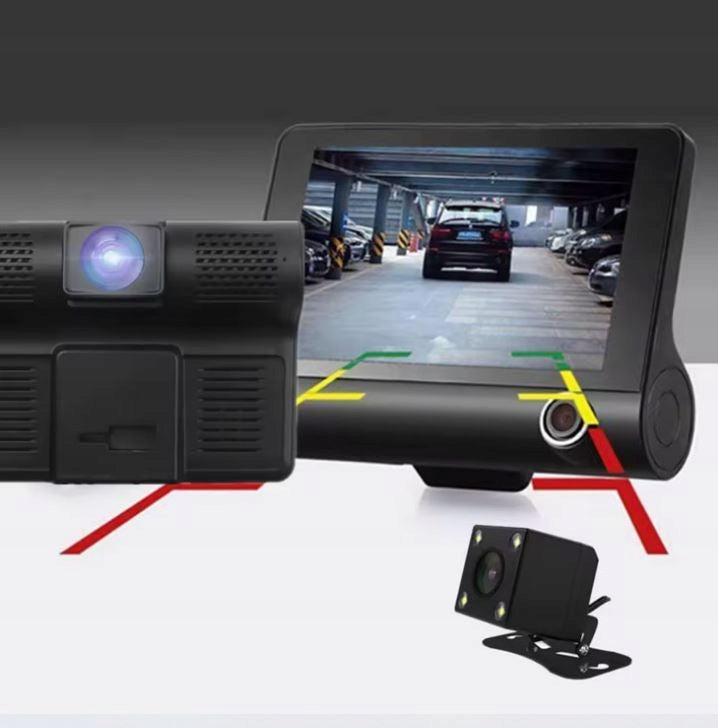XH202 Car Camera Driving Recorder Full HD 1080P WDR 3 Lenses Model XH202-32G-70cpu