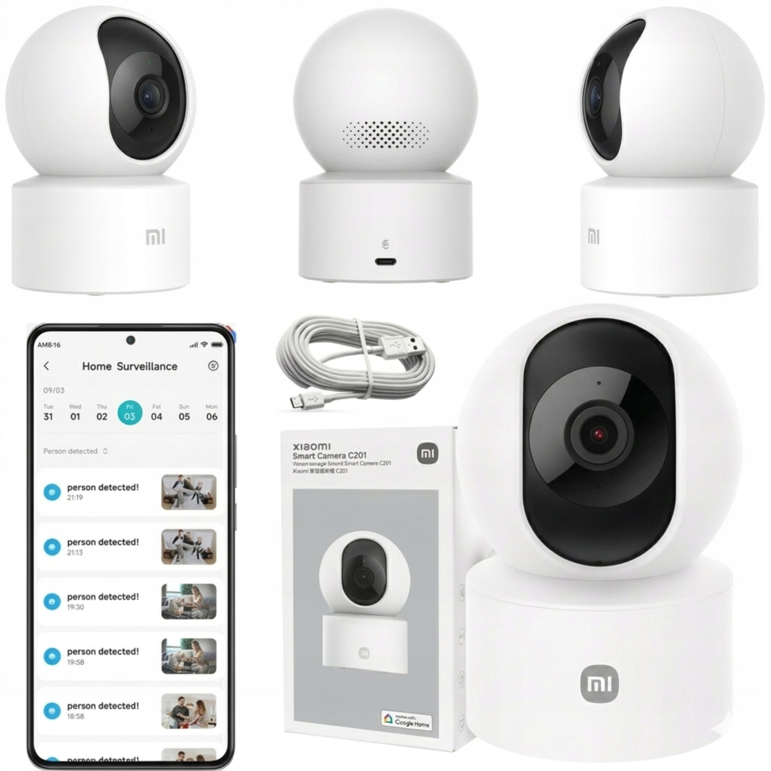 XIAOMI CAMERA FOR RECORDING OBSERVATIONS OF CHILDREN DOG ANIMALS WIFI CAMERA