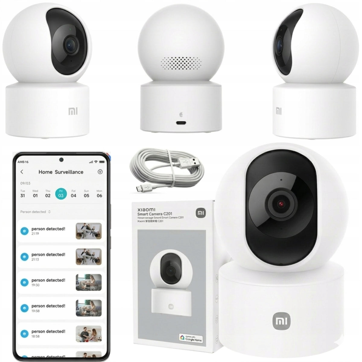 XIAOMI CAMERA HOME ROTATING INDOOR WI-FI Full HD 360 SMART