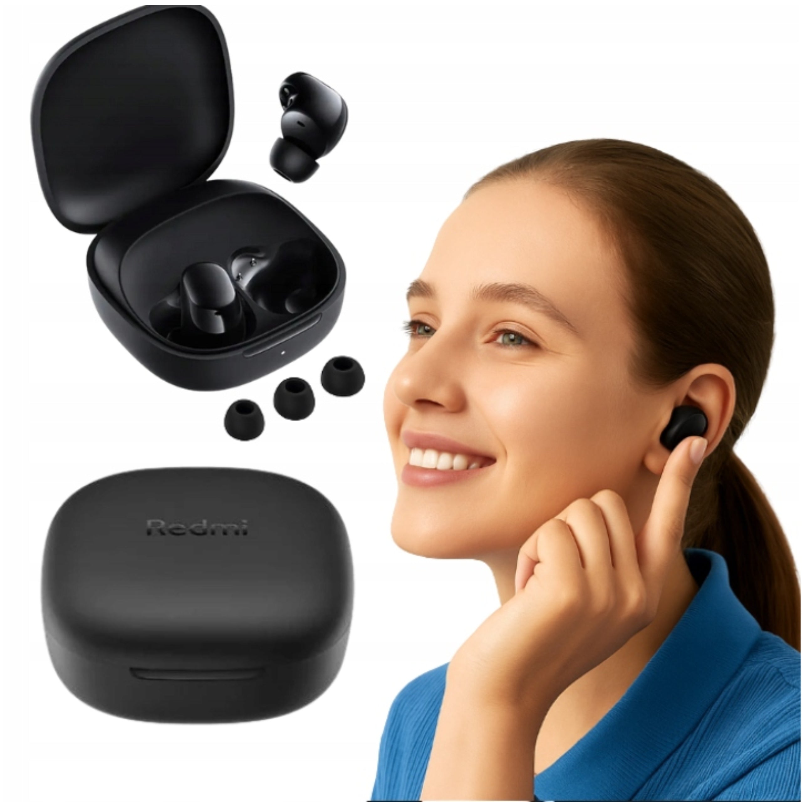 XIAOMI WIRELESS HEADPHONES TWS BLUETOOTH ANC BLACK IN-EAR