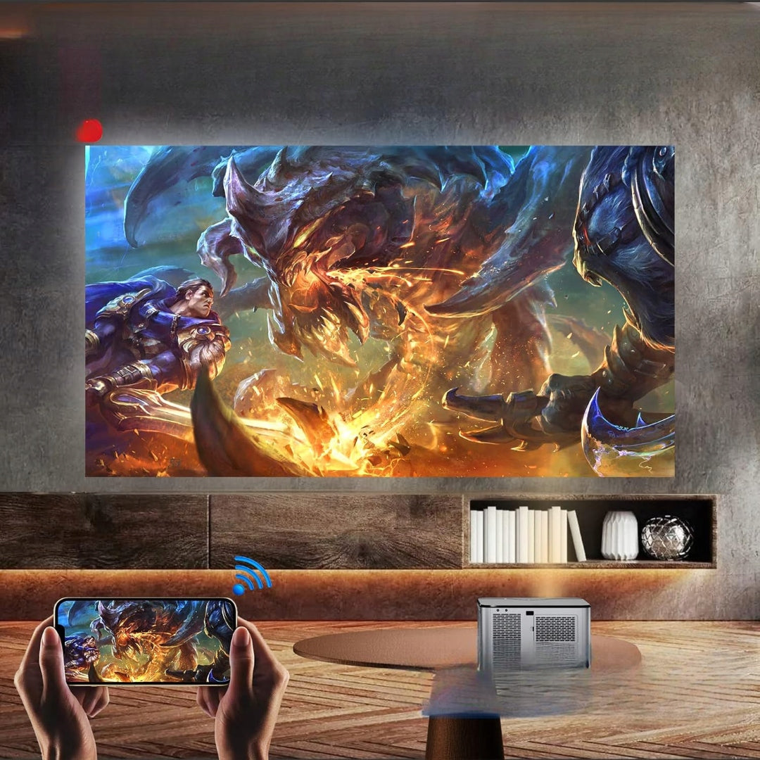 XIWBSY LED MOVIE PROJECTOR 4K WIFI IMAGE PROJECTOR BLUETOOTH 1080P CINEMA Packaging status original