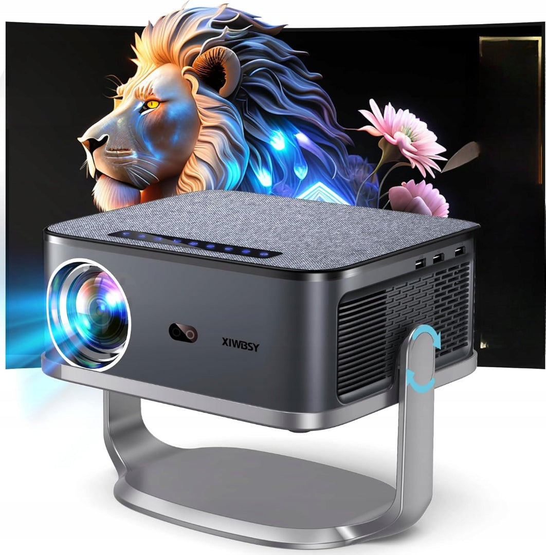 XIWBSY LED MOVIE PROJECTOR 4K WIFI IMAGE PROJECTOR BLUETOOTH 1080P TRIPOD