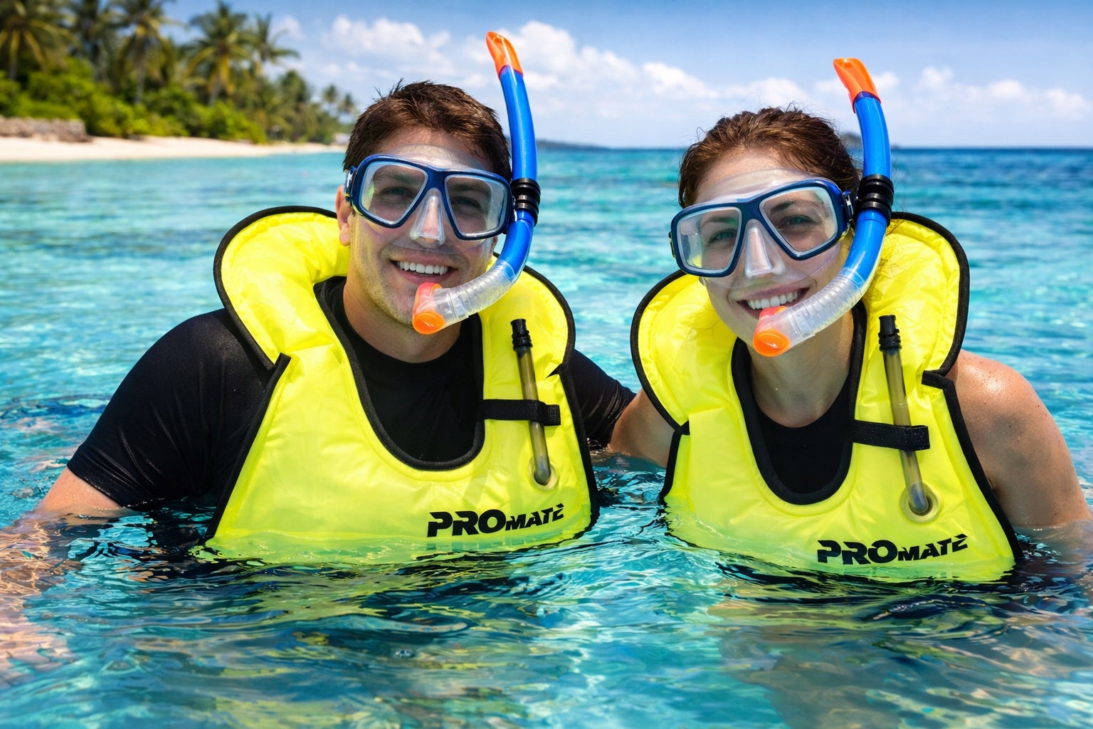 XL Neon Yellow Promate Swimming Snorkeling Buoyancy Vest Model X0013USDTR