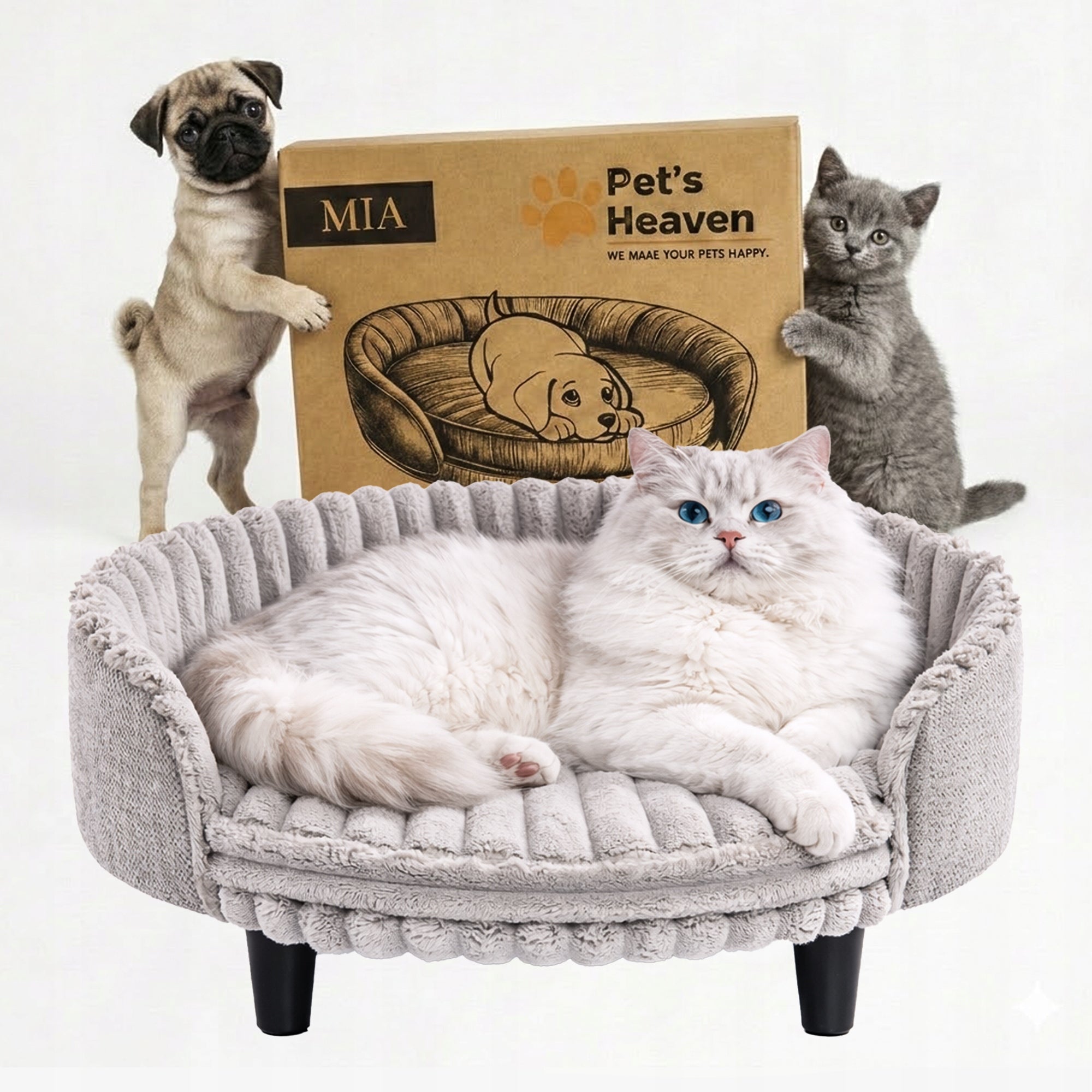 XL Orthopedic Bed for Cat Dog on Legs Mega Hit for Everyday