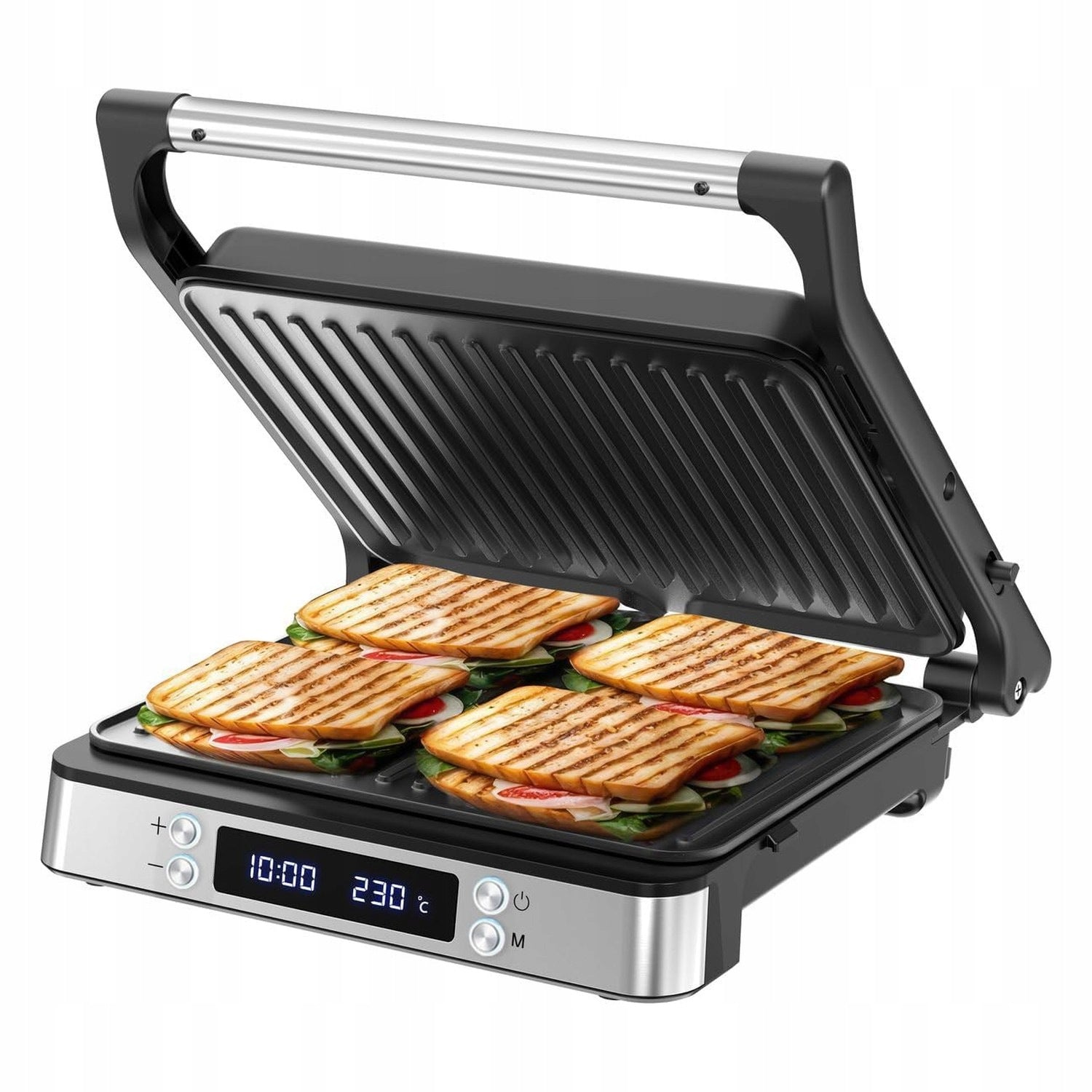 XL Sandwich Making Device With Timer and Temp Adjustment