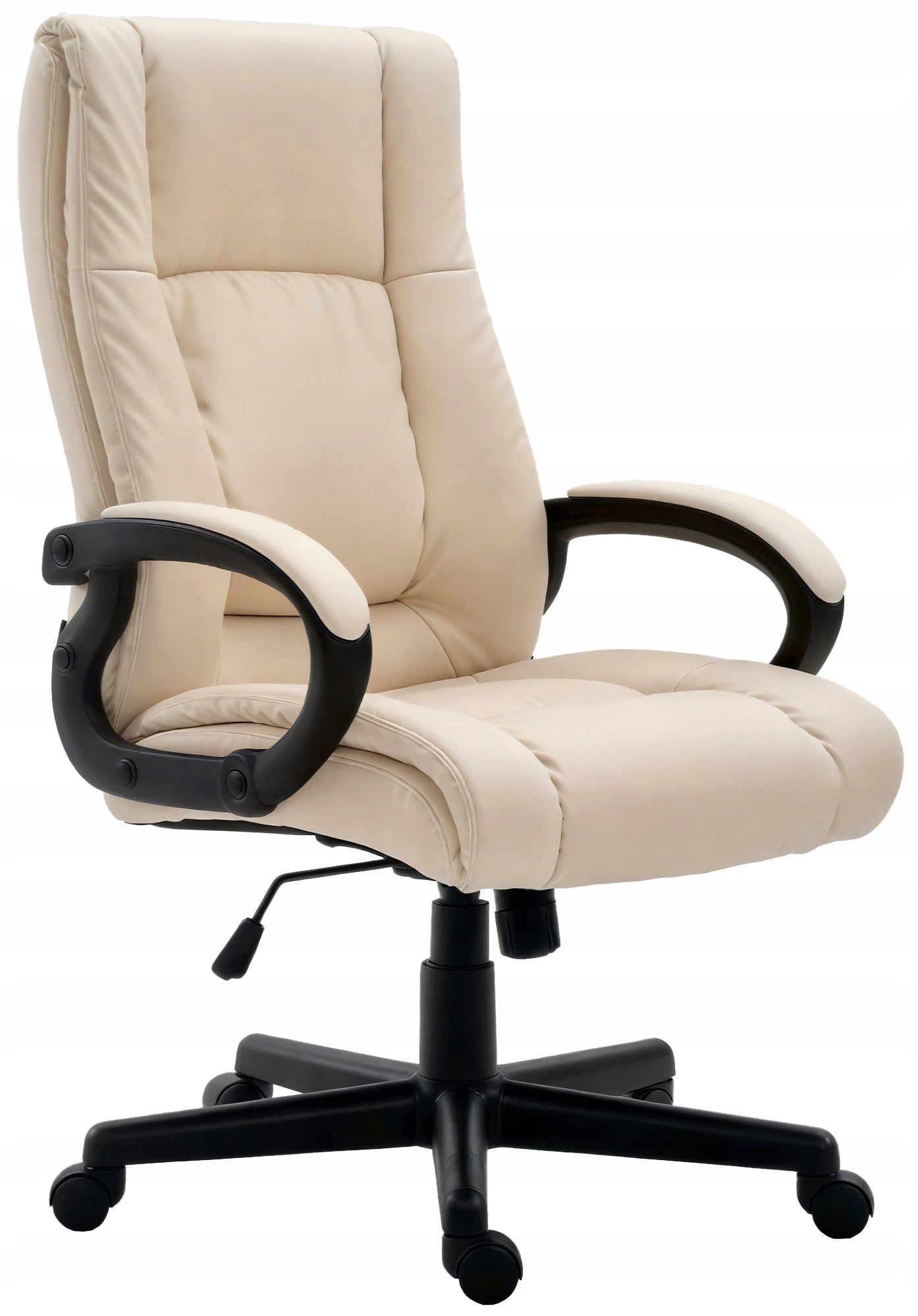 XL Sparta Faux Leather Office Chair, Cream