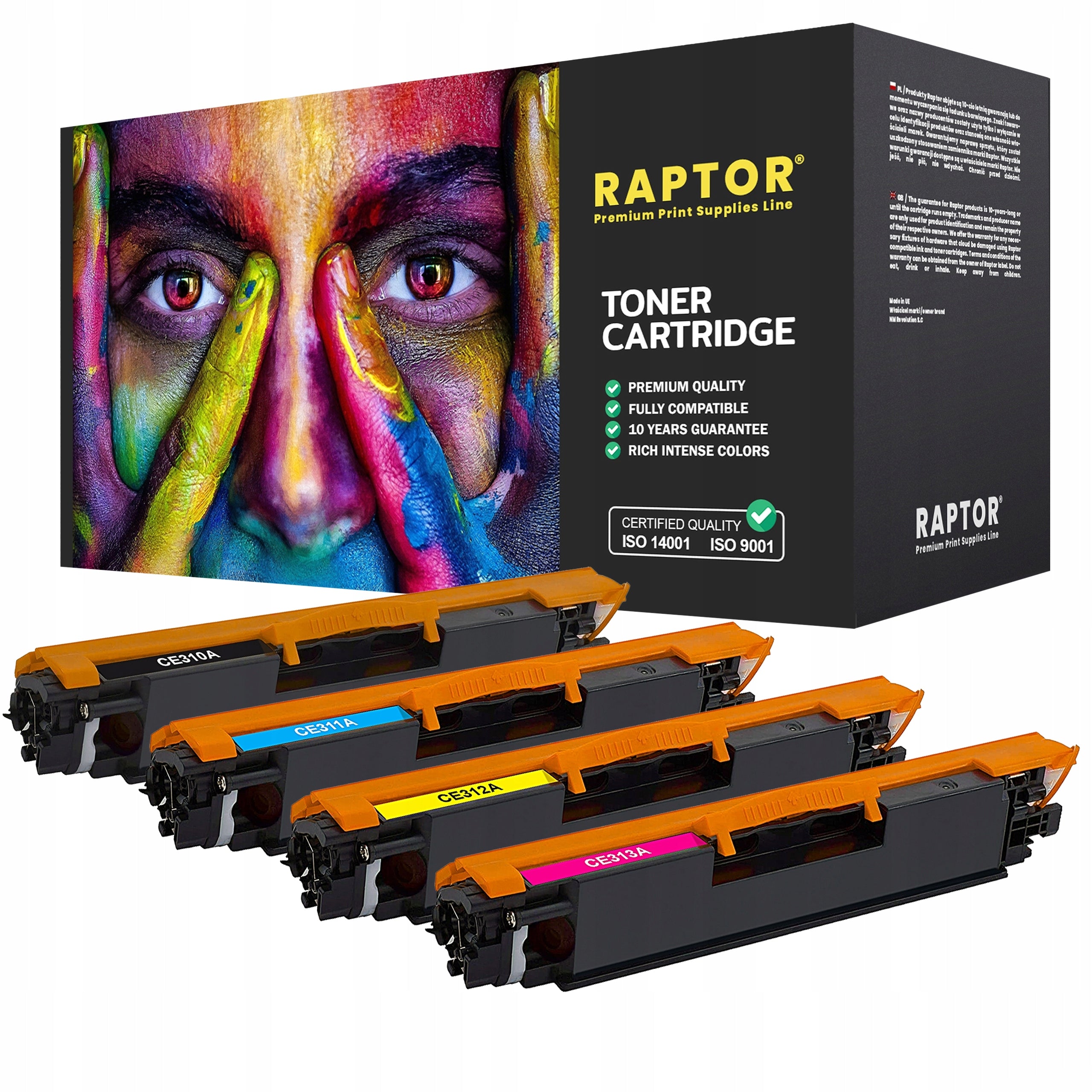 XL Toner Cartridge CE310A (126A) for HP Color LaserJet CP1025, CP1025nw, M175nw, M175a