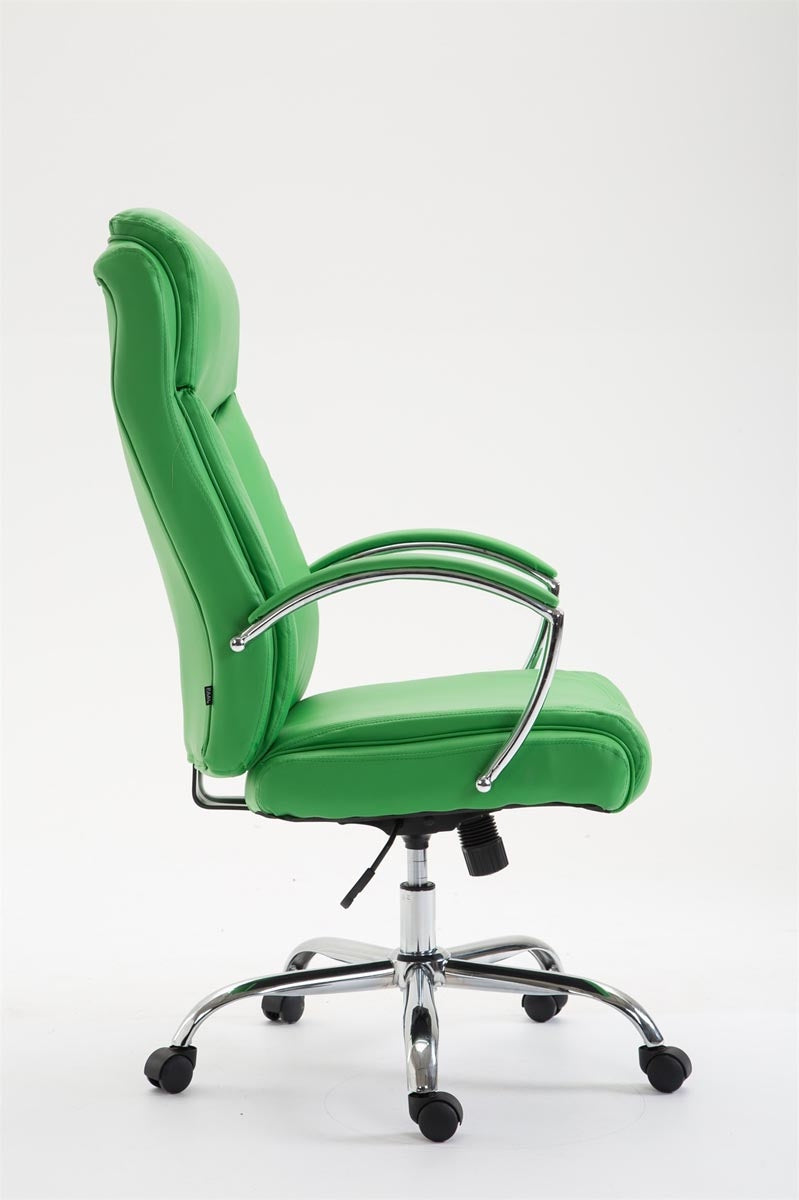 XL Vaud Faux Leather Office Chair Green Furniture depth 73 cm