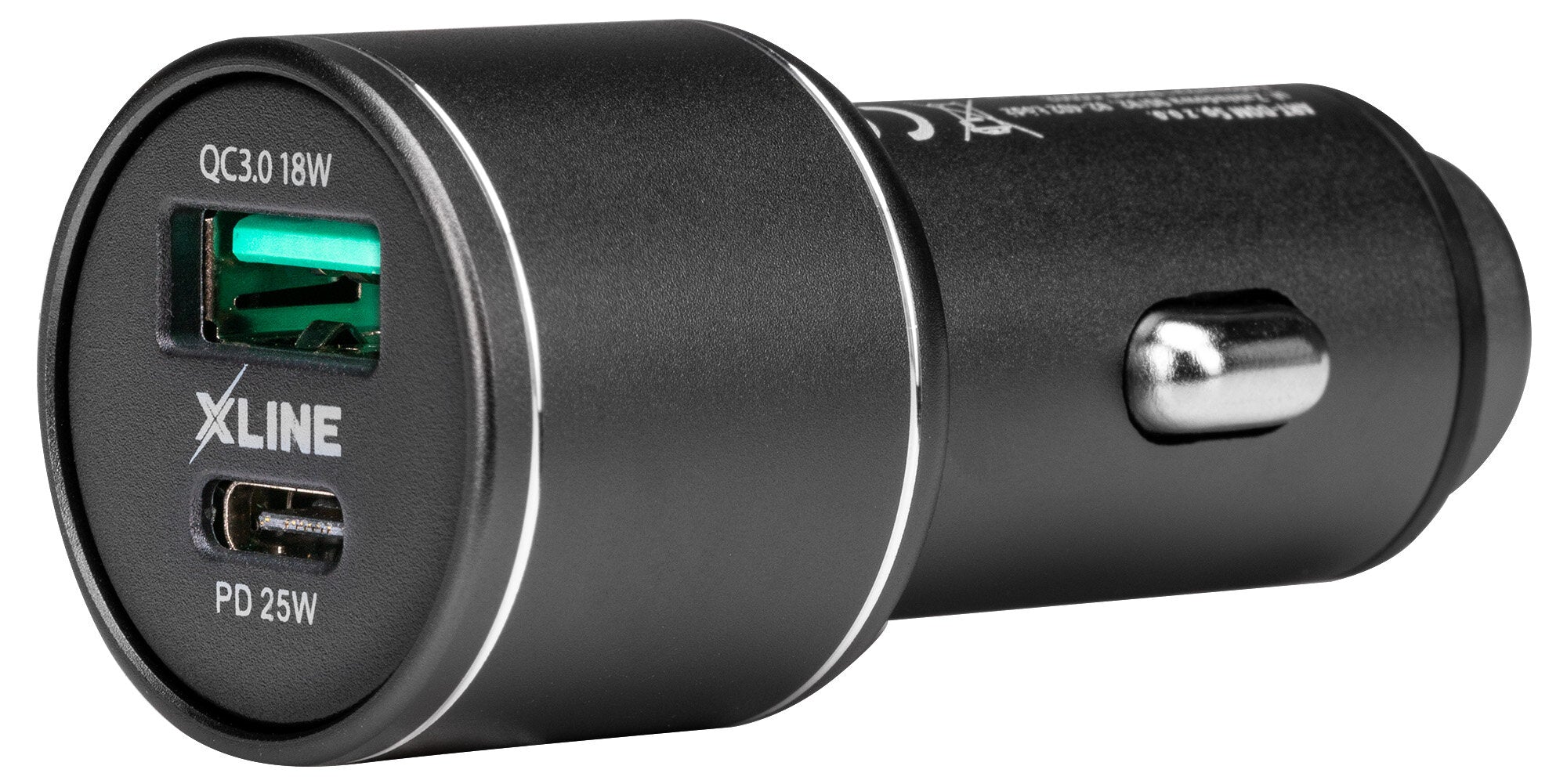 XLINE CC502 QC3 18W + PD3 25W Car Charger Black Manufacturer no brand