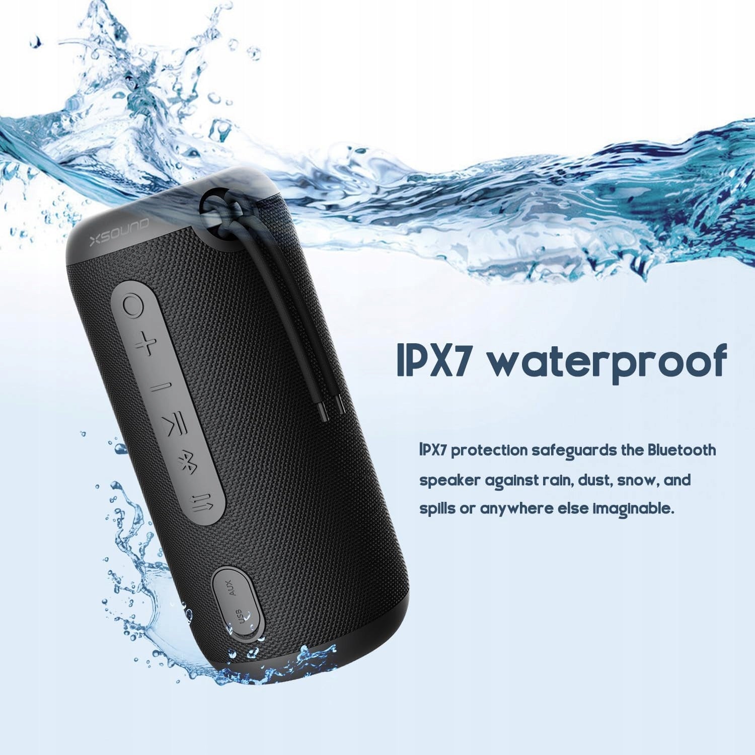 XSOUND FunPlay – IPX7 wireless Bluetooth speaker, 24h, bass, stereo EAN (GTIN) 0788526610315