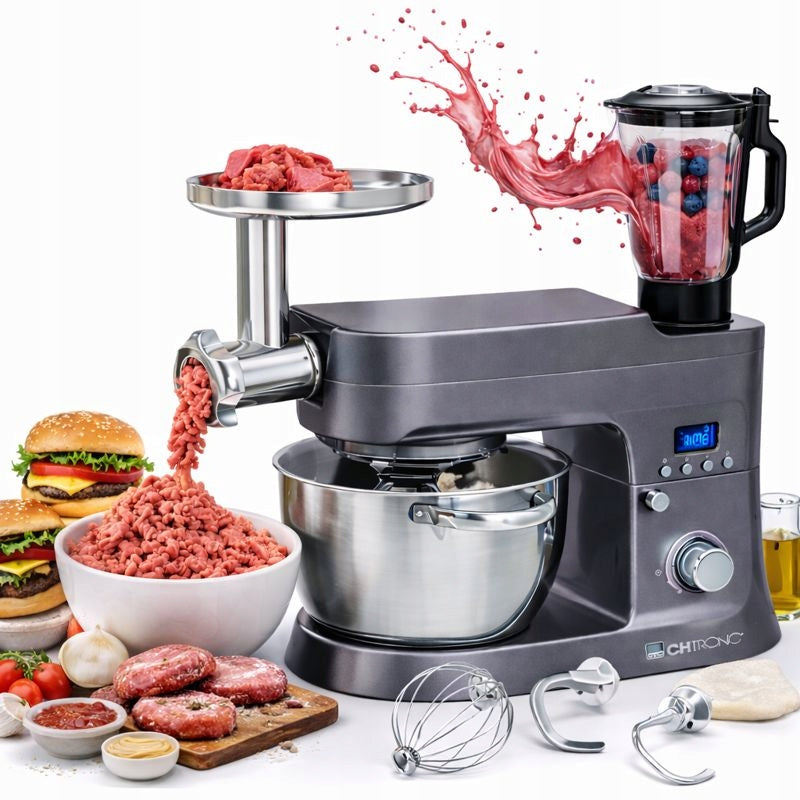 XXL 3in1 FOOD PROCESSOR MEAT GRINDER blender mixer 1500W inox 6,7L