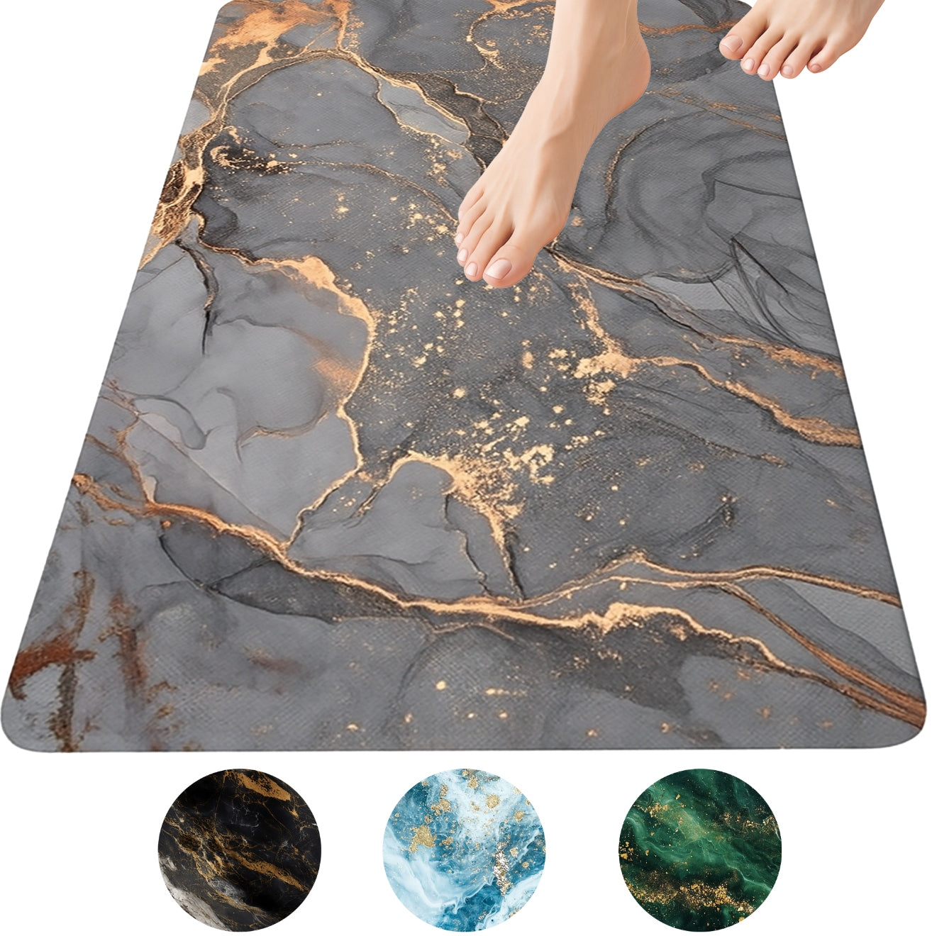 XXL BATHROOM RUG NON-SLIP QUICK-DRYING 50x80